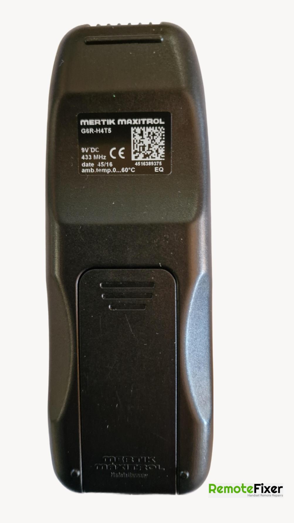 Mertik Maxitrol   Remote Control - Back Image