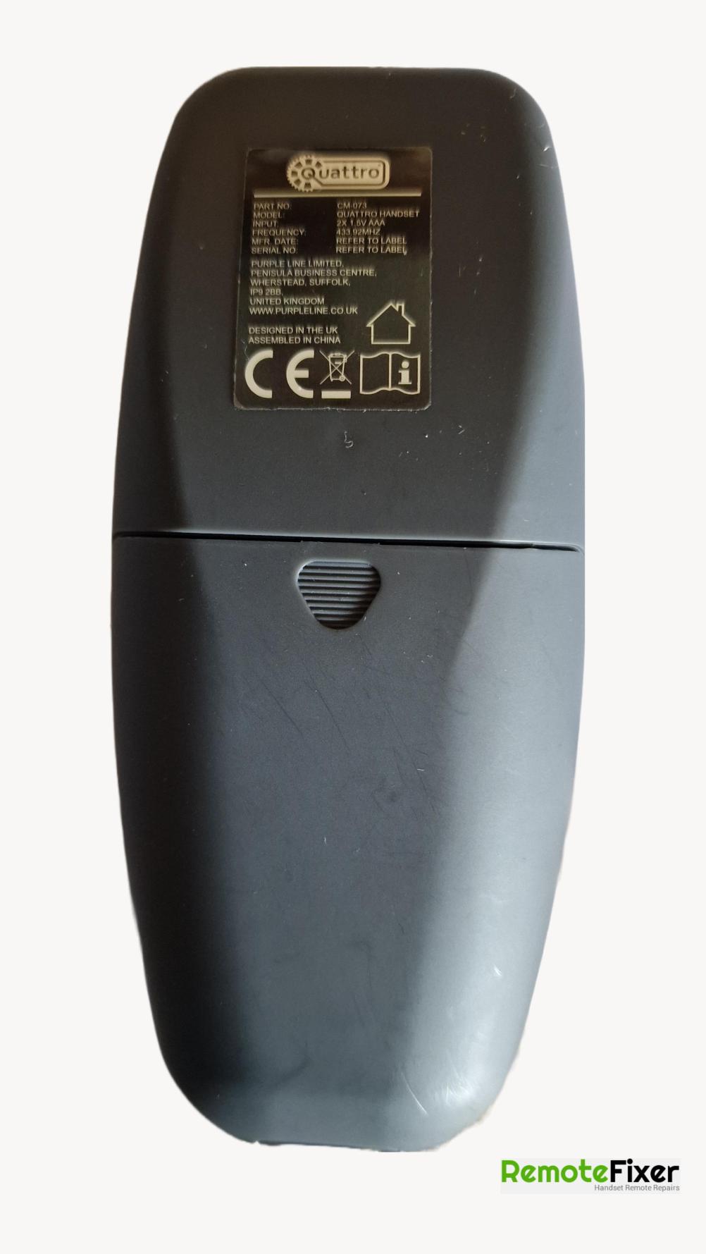 Quatrtro  Remote Control - Back Image