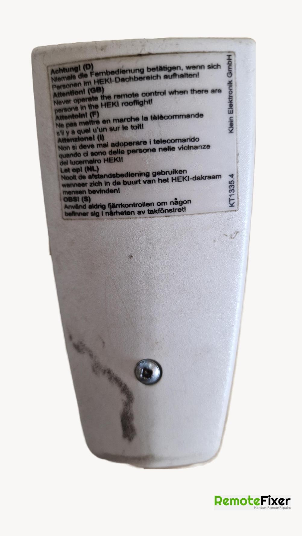 Dometic KT1335 4 Remote Control - Back Image