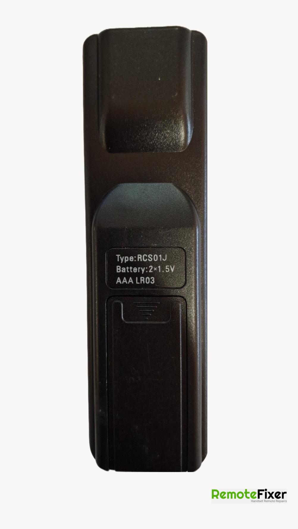 RCS01J  Remote Control - Back Image