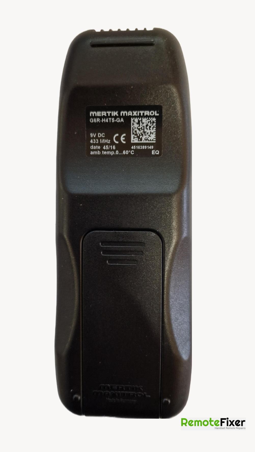 Gazco   Remote Control - Back Image