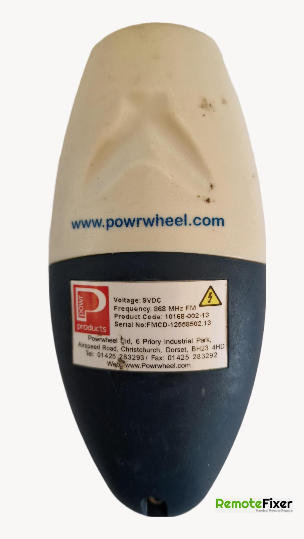 Powr products  Remote Control - Back Image