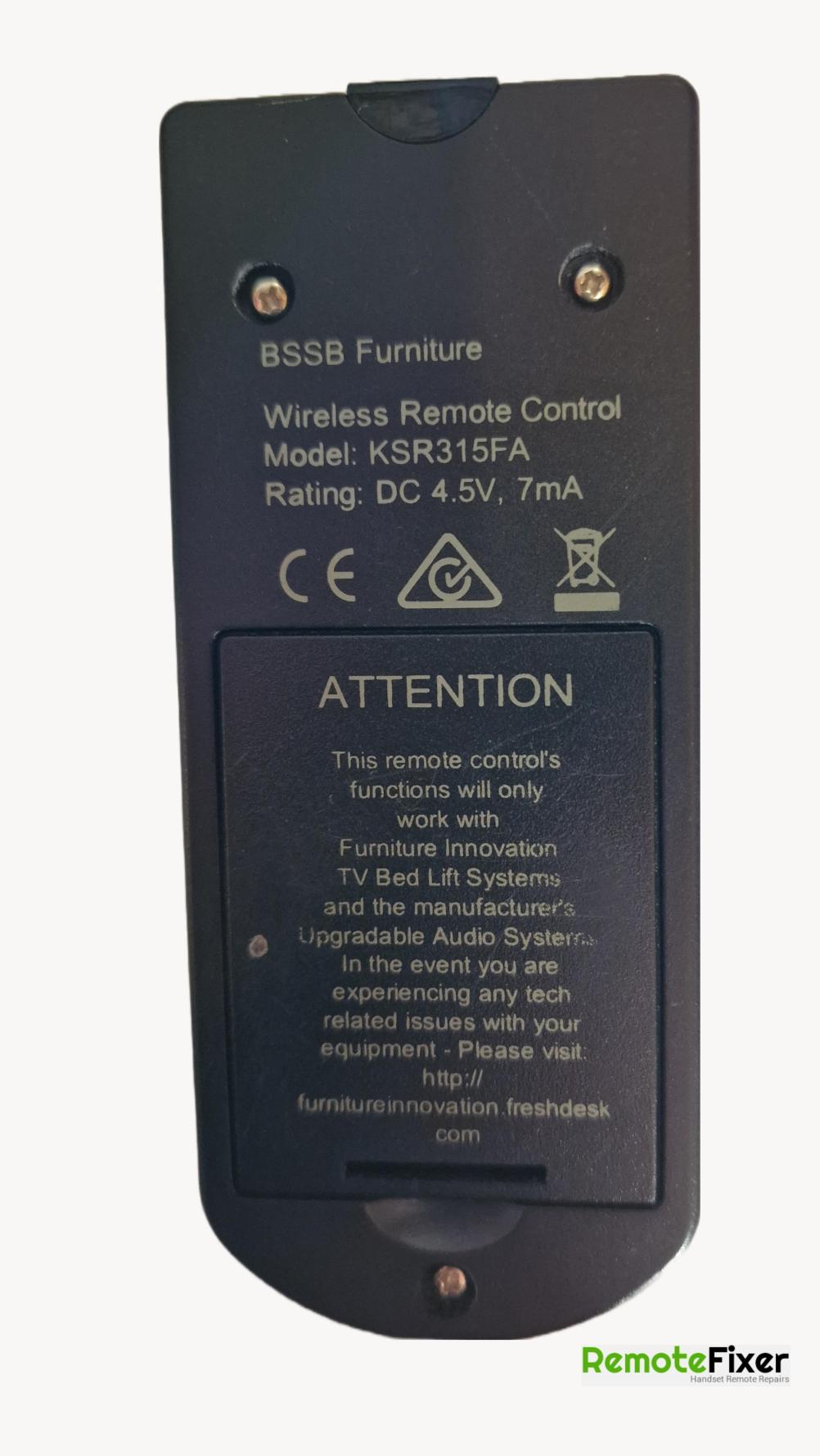 Furniture innovation   Remote Control - Back Image