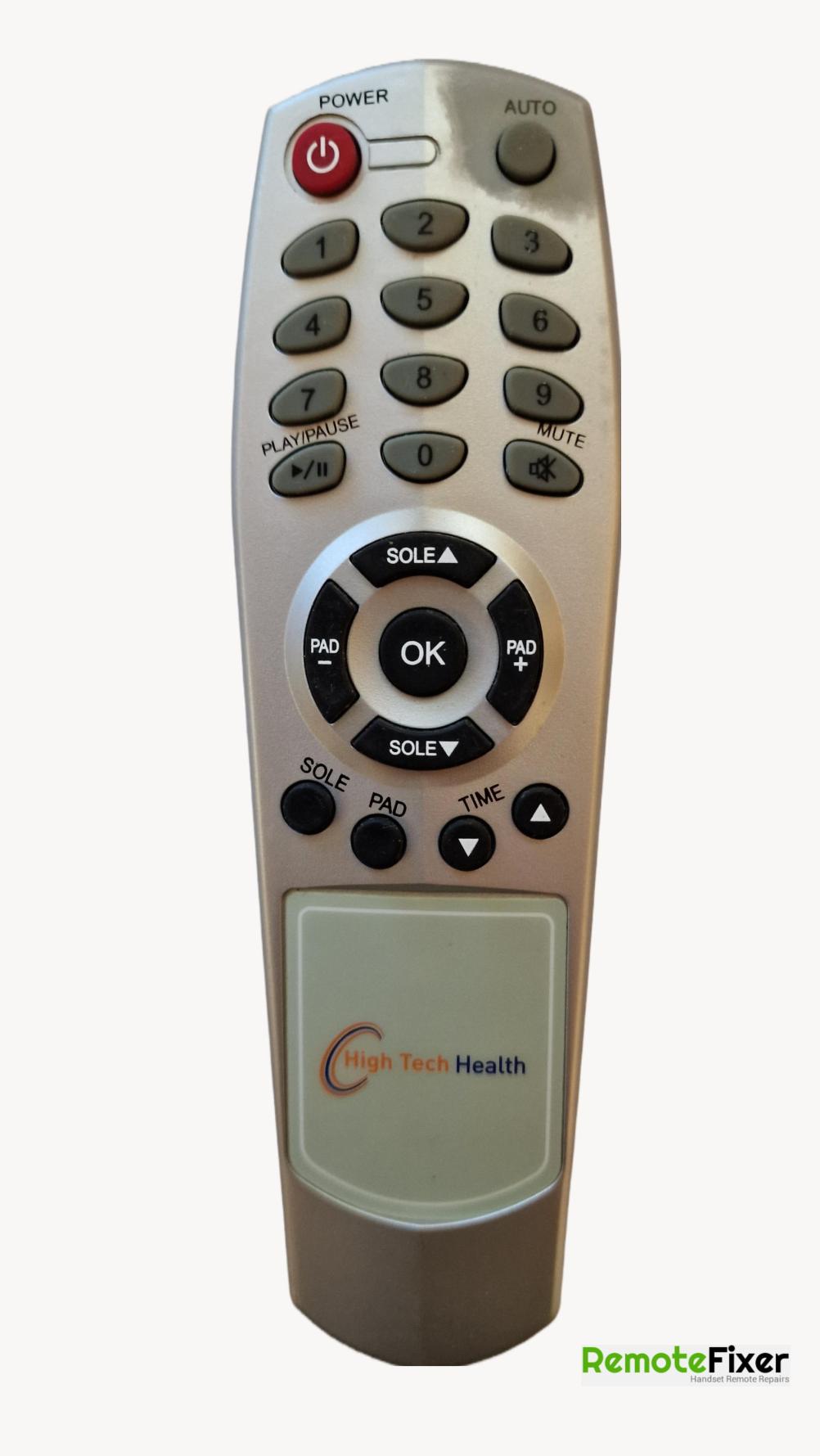 HIGH TECH HEALTH  Remote Control - Front Image