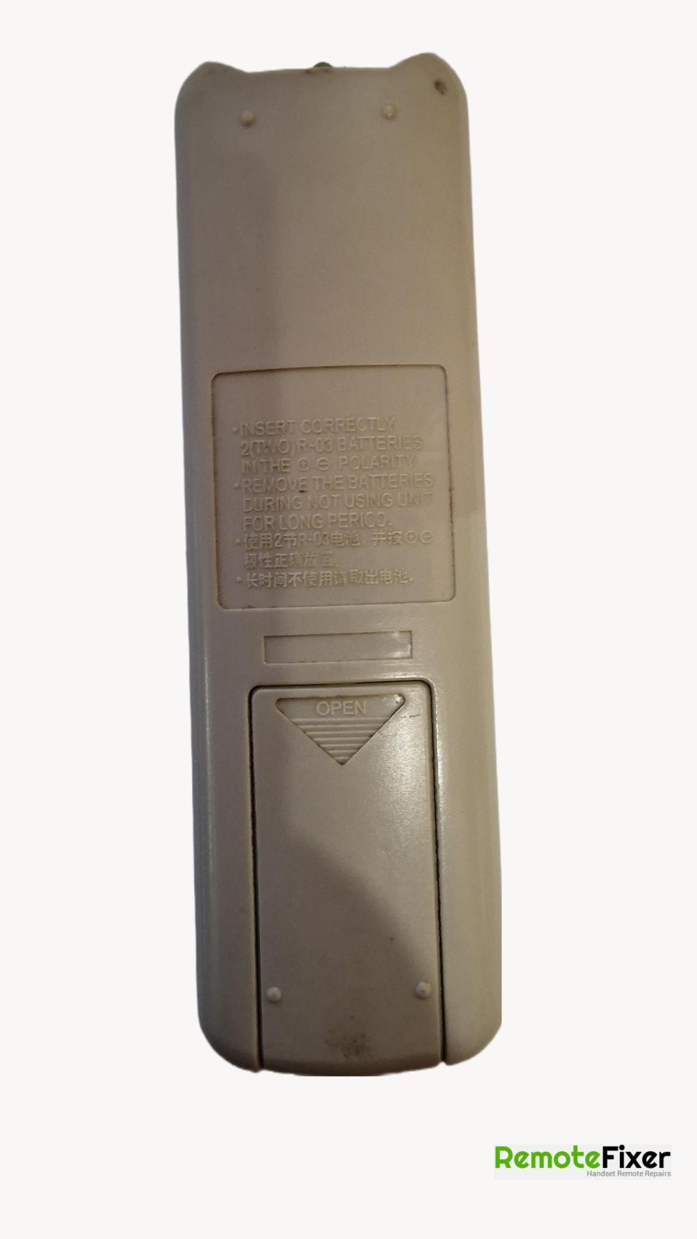 Acii  Remote Control - Back Image