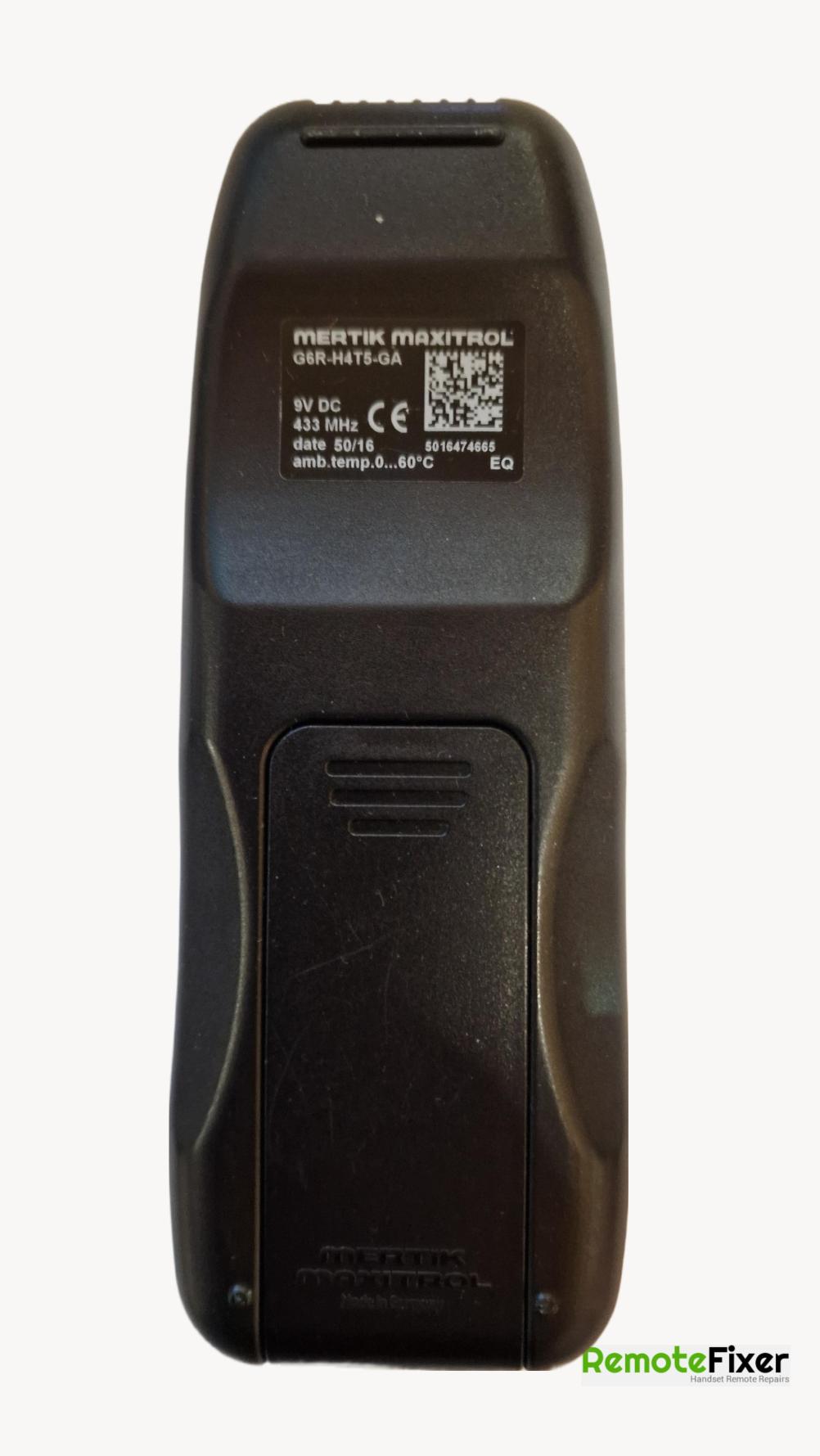 Gazco   Remote Control - Back Image