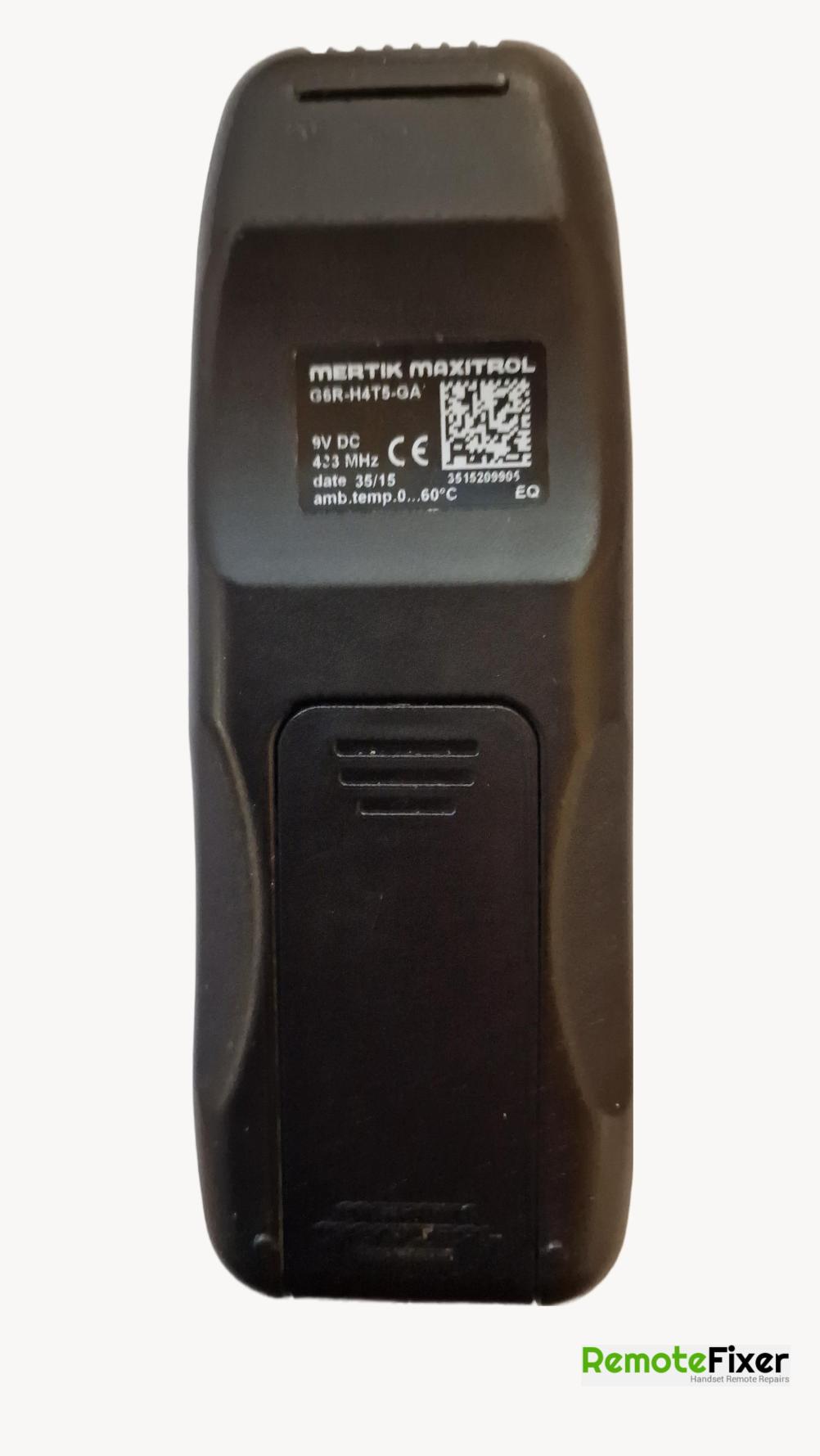 GAZCO  Remote Control - Back Image