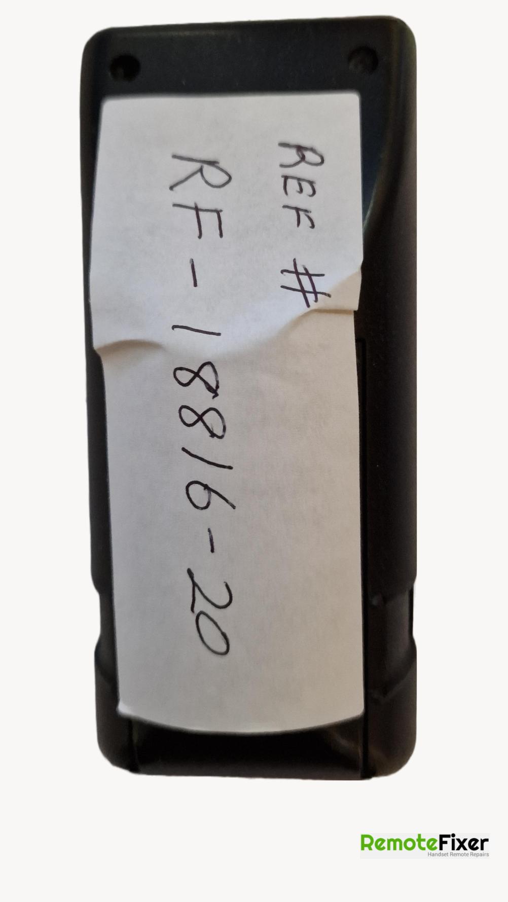 Golfstream  Remote Control - Back Image