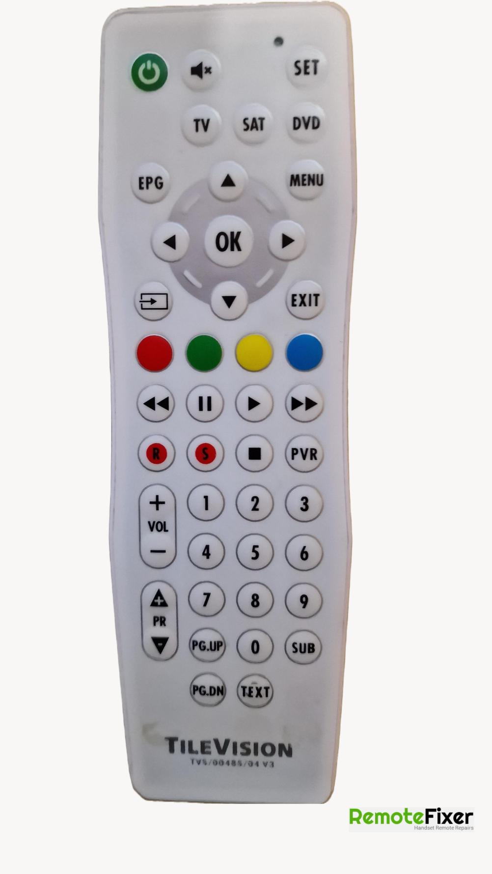 Television  Remote Control - Front Image