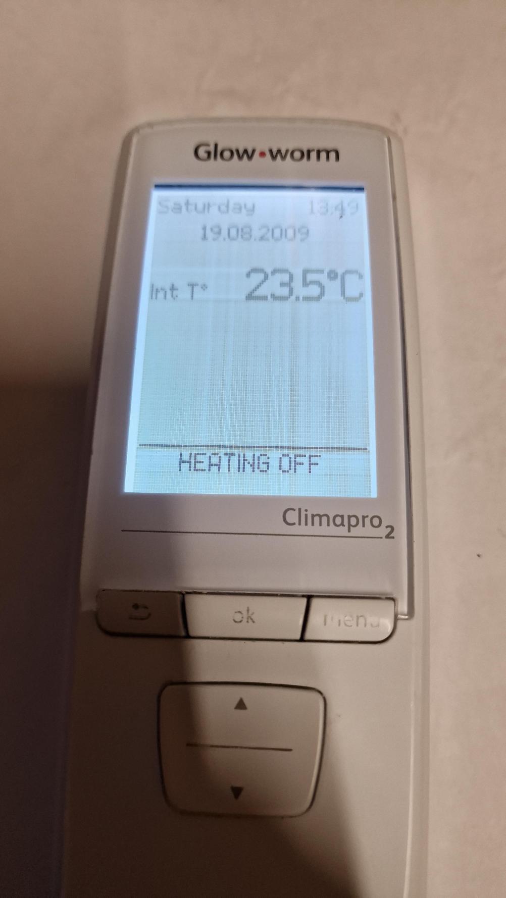 Glow warm Climapro2 Remote Control - Inside Image