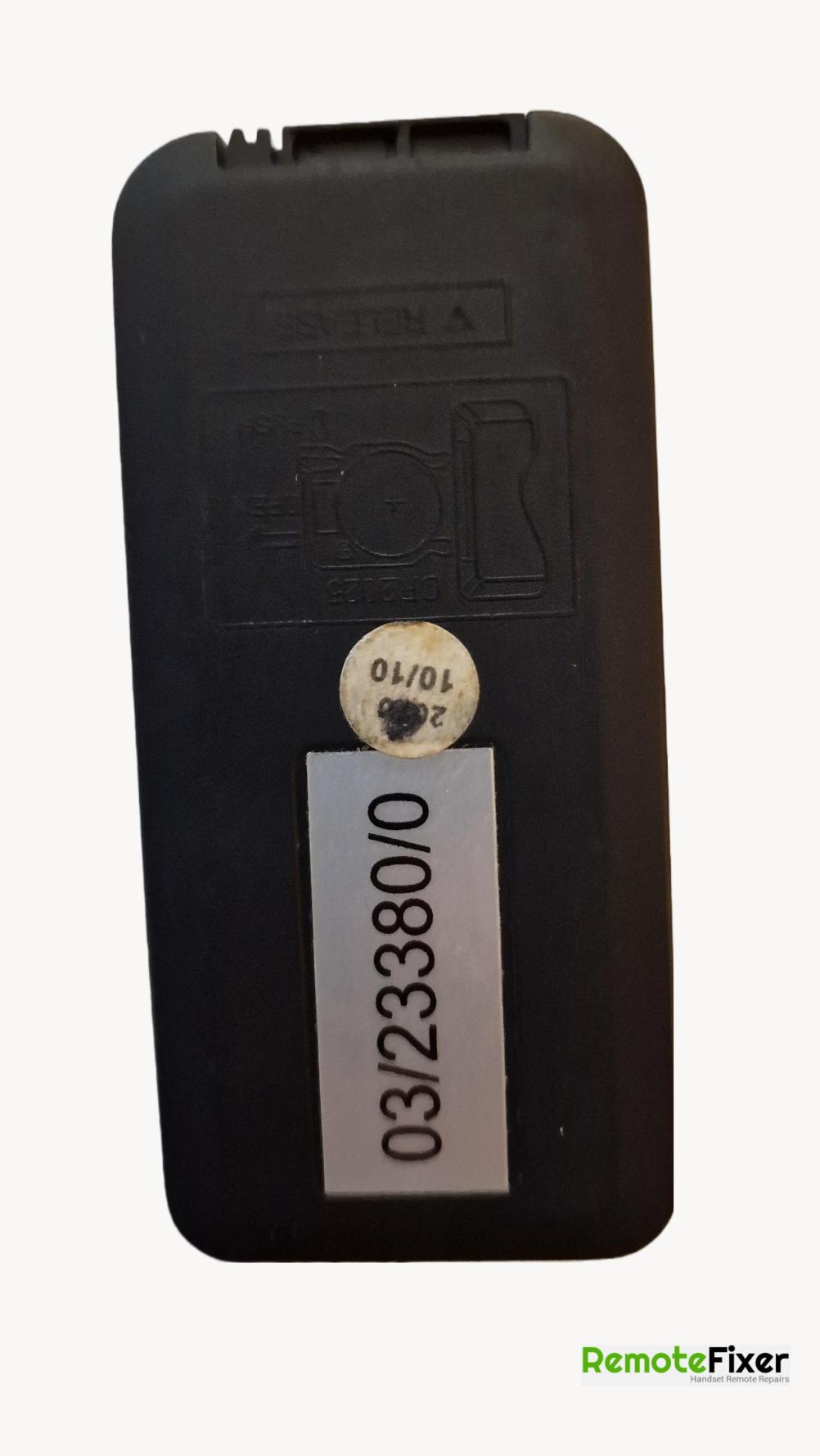 Dimplex  Remote Control - Back Image