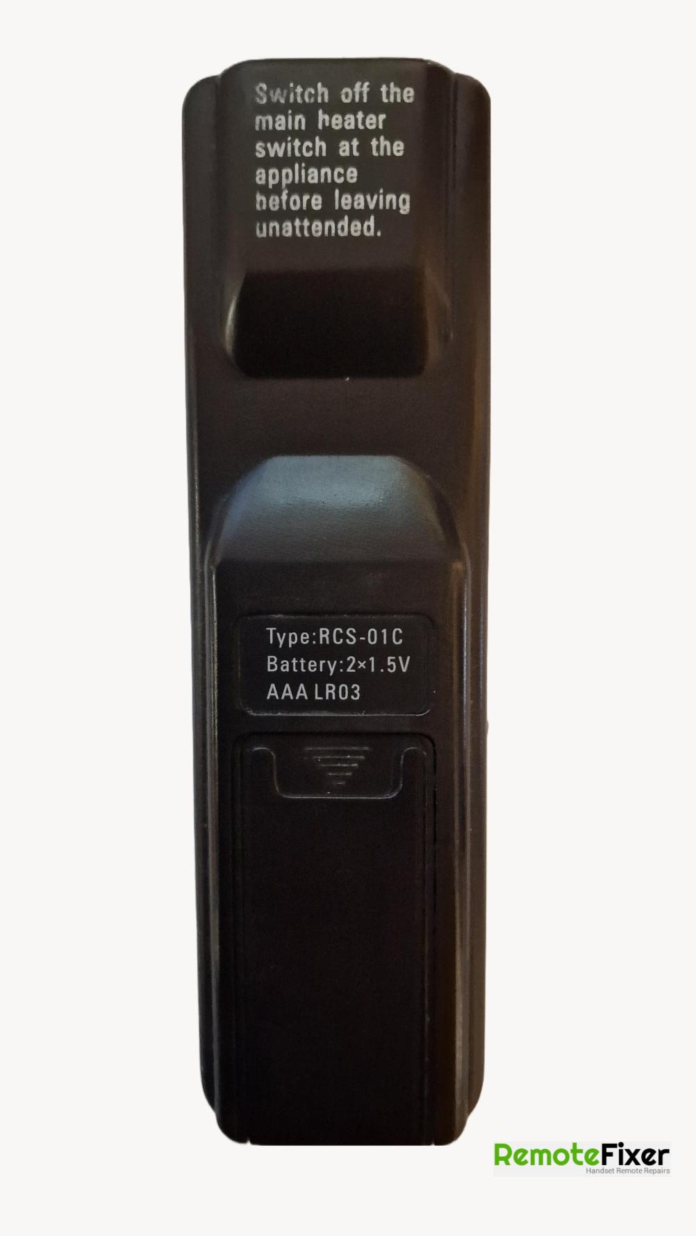 RCS-01C  Remote Control - Back Image