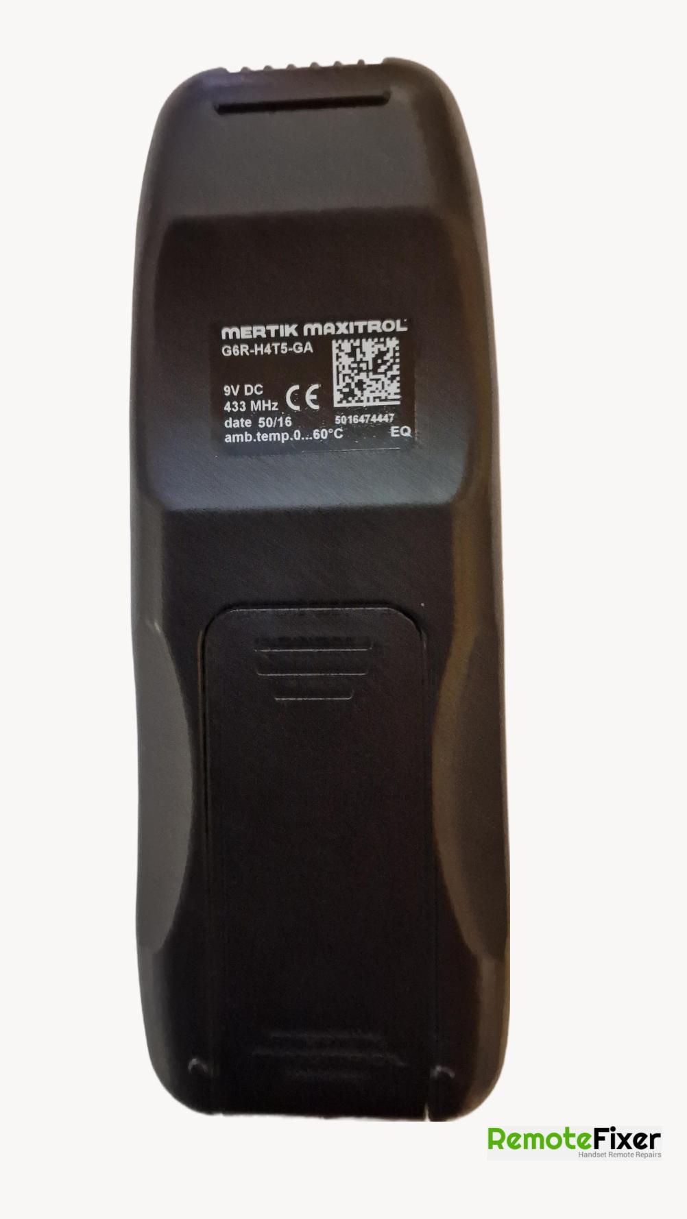 Mertik Maxitrol  G6R-H4T5-GA Remote Control - Back Image