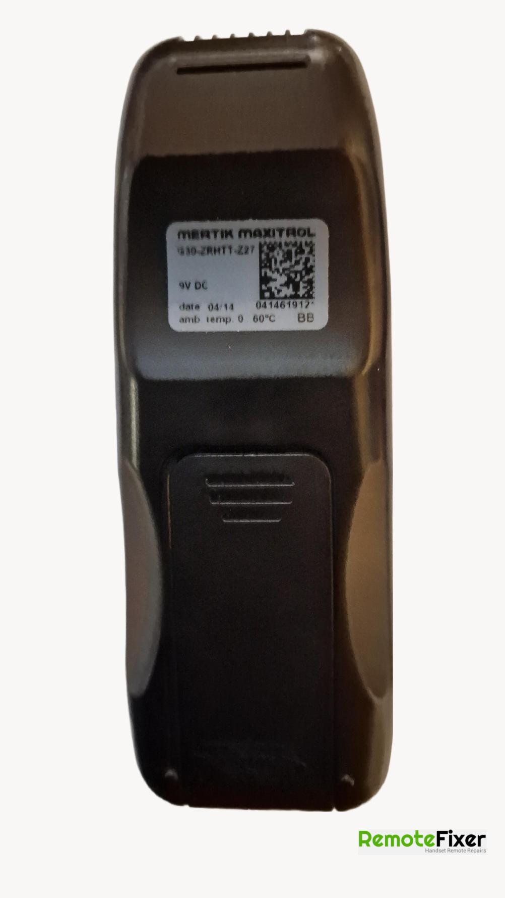 mertic maxitrol   gazco Remote Control - Back Image