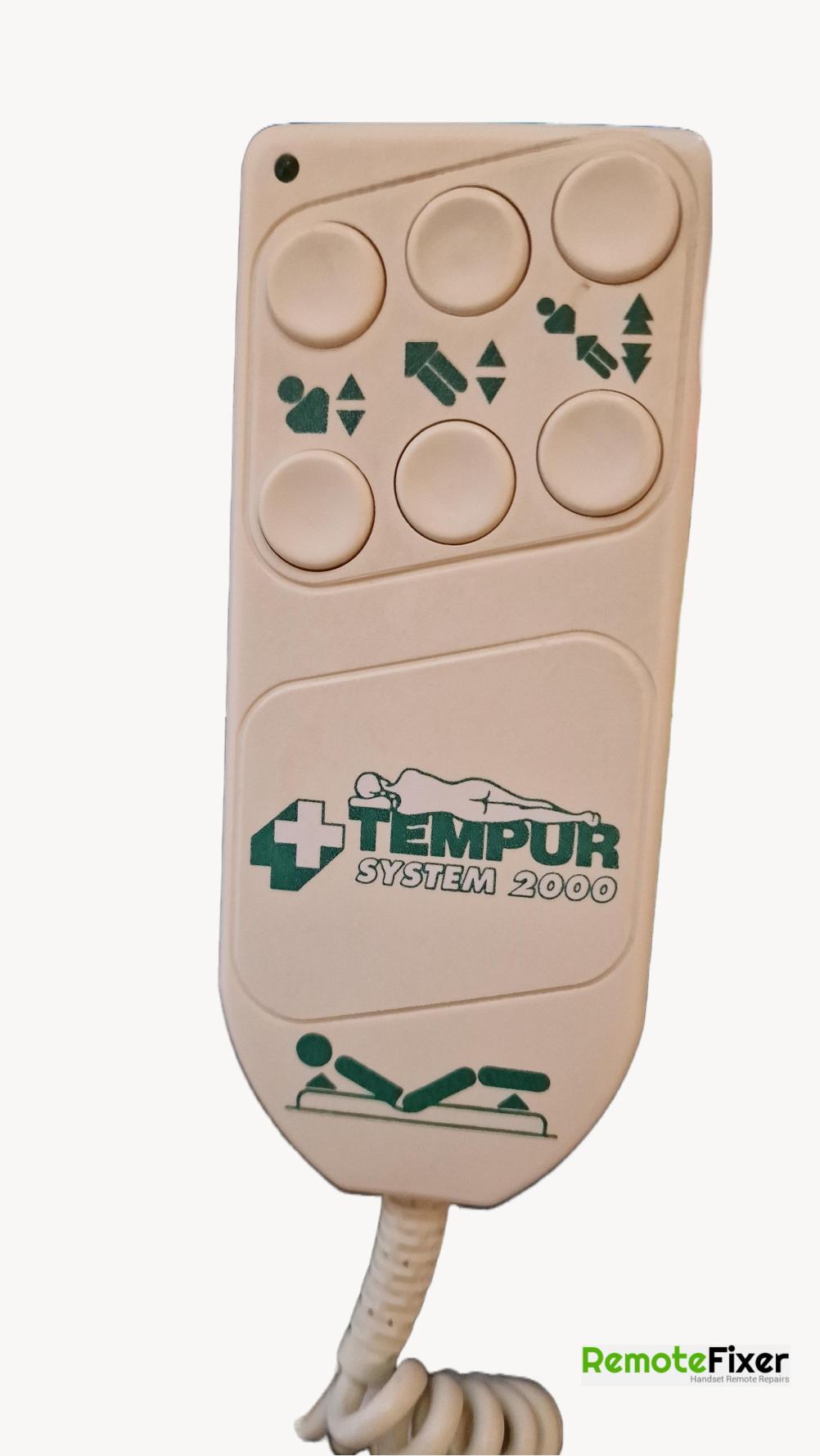 Tempur  System 2000 Remote Control - Front Image