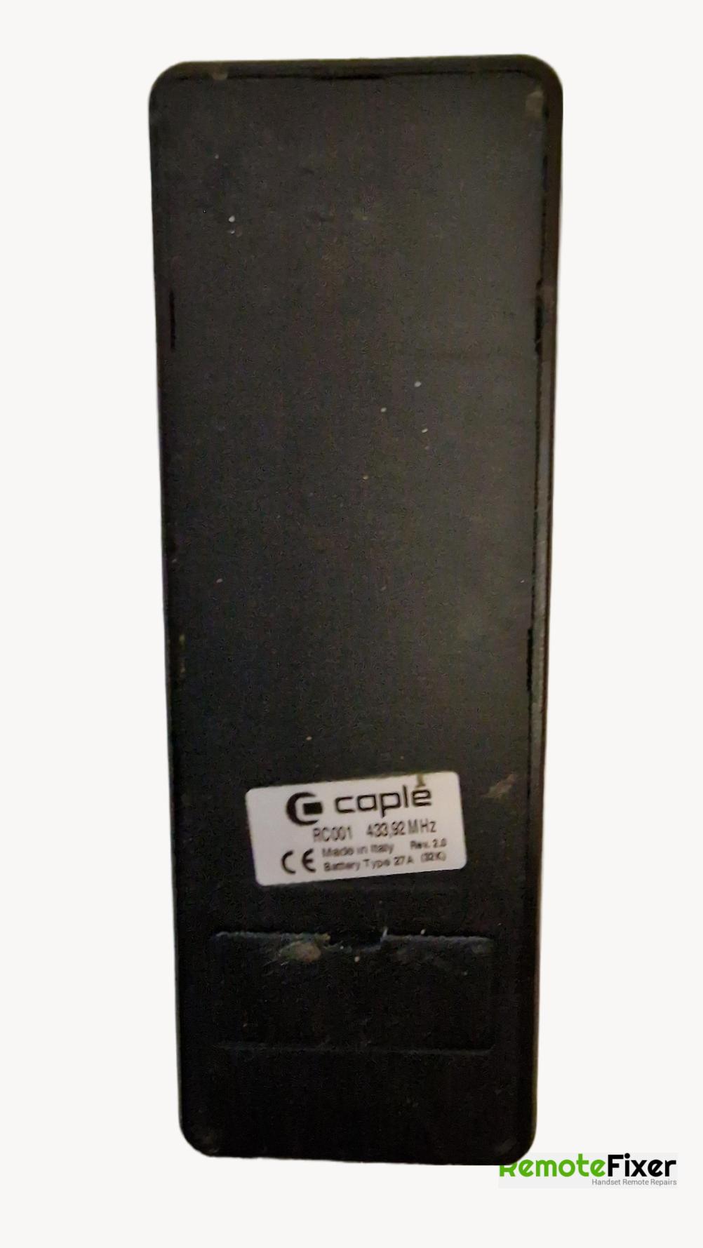 CAPLE  RC001 Remote Control - Back Image