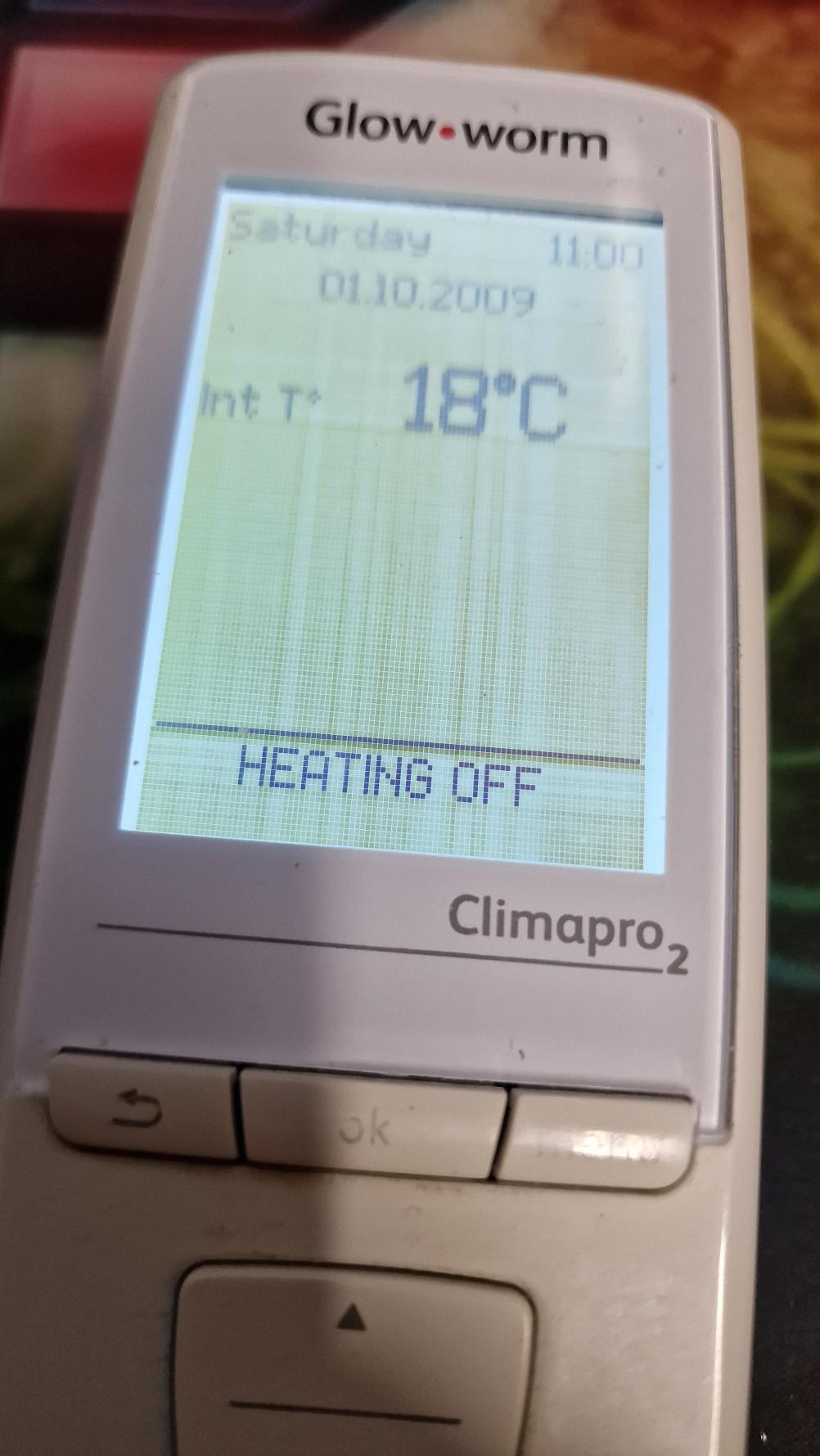 Glow worm  climapro 2  Remote Control - Inside Image