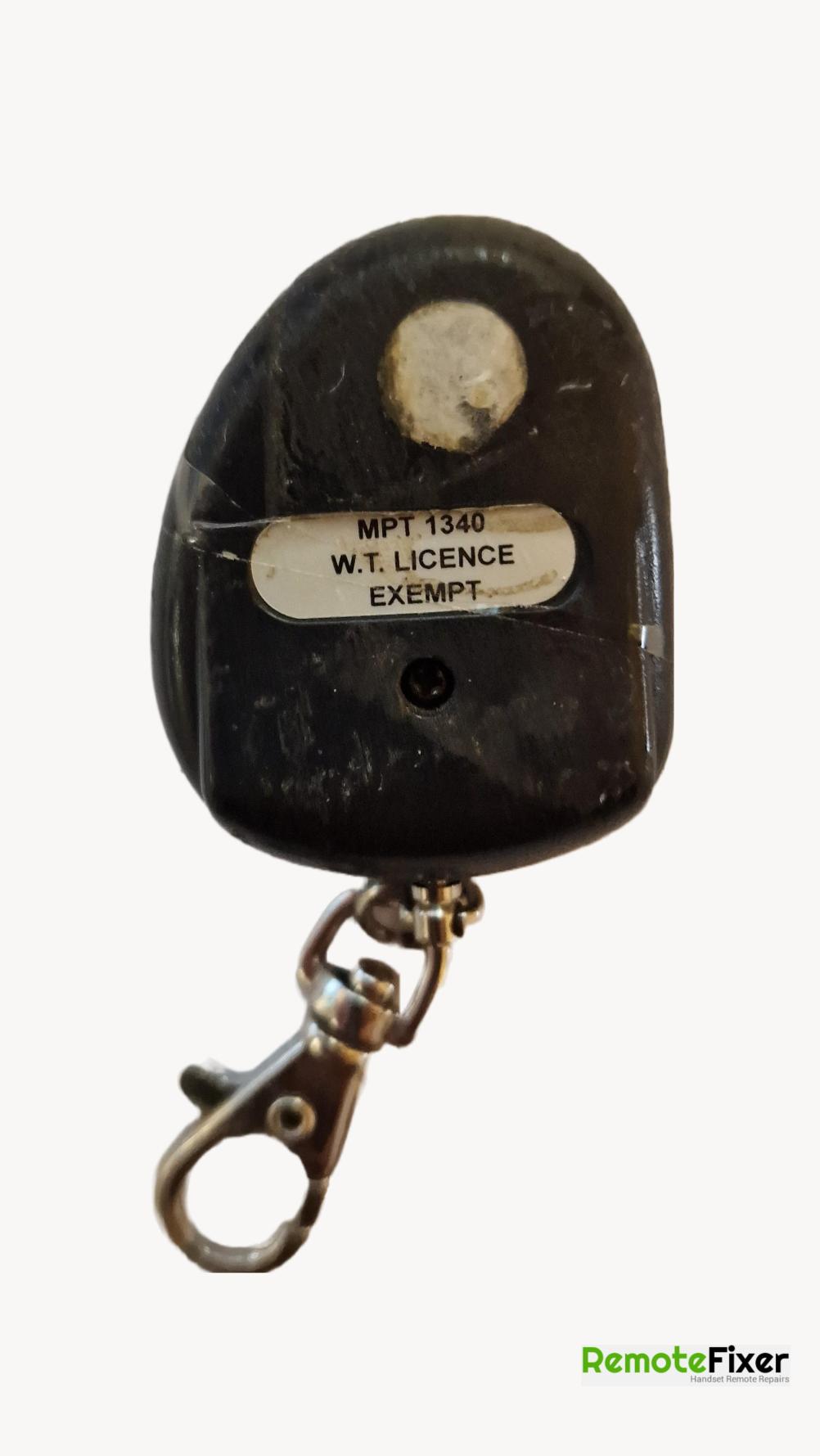 Unilift Verine  MPT1340 Remote Control - Back Image