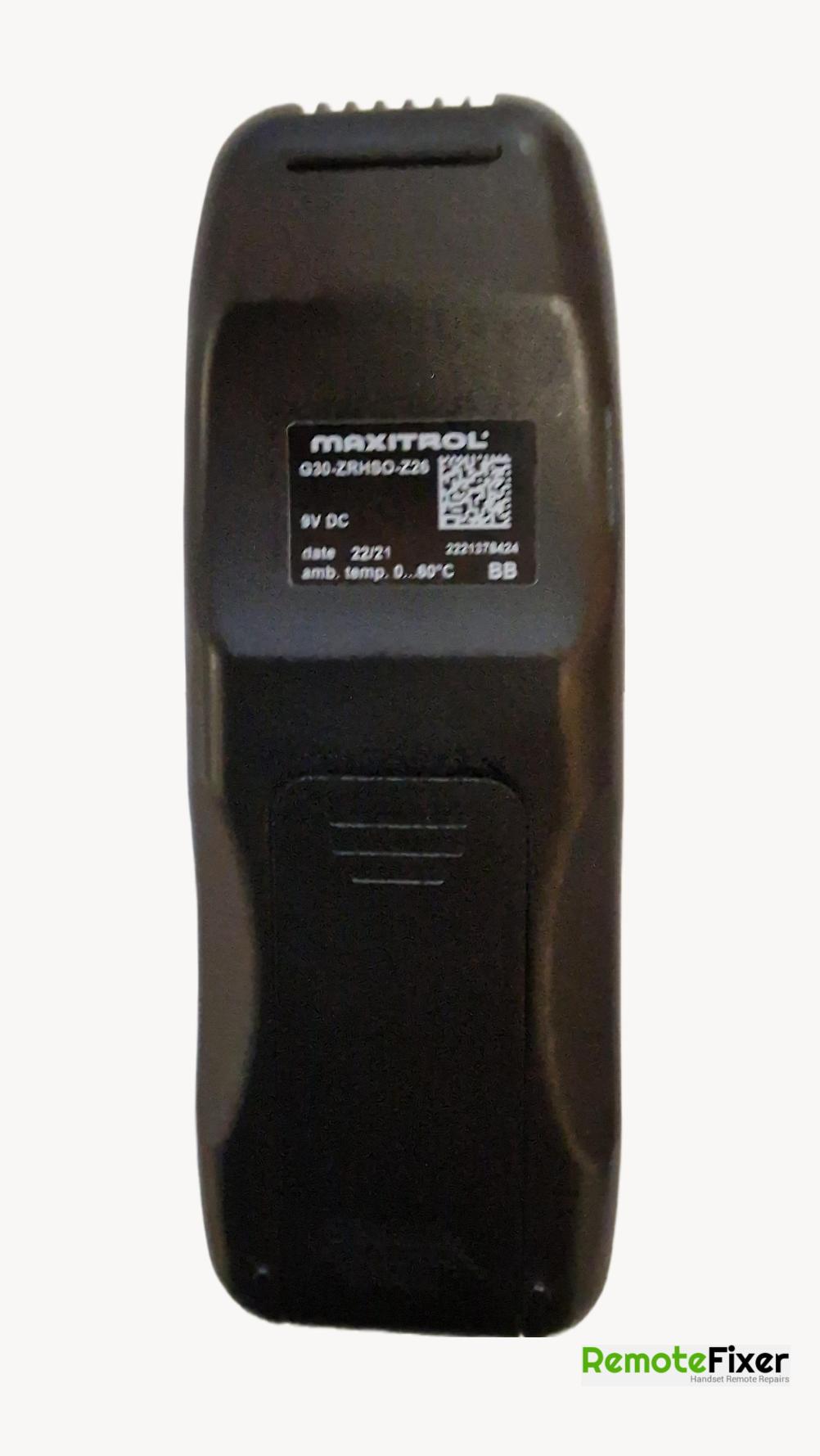 Gazco Maxitrol  G30-ZRHSO-Z26 Remote Control - Back Image