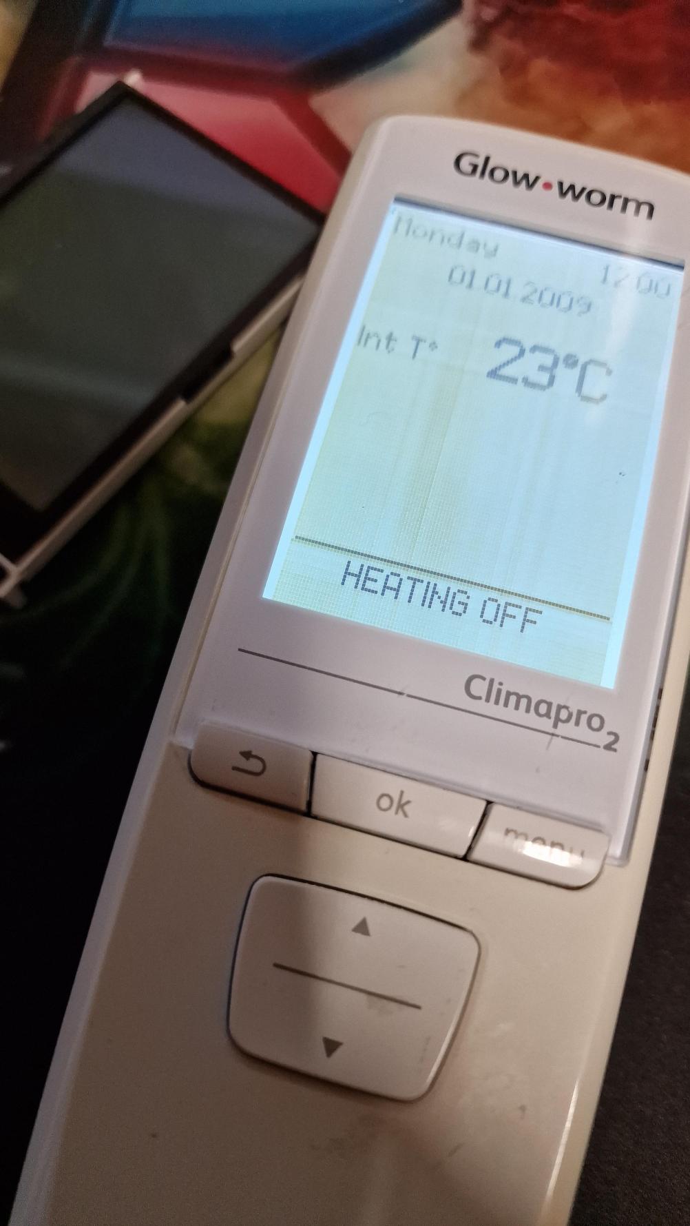 Climapro 2 glow worm Remote Control - Inside Image