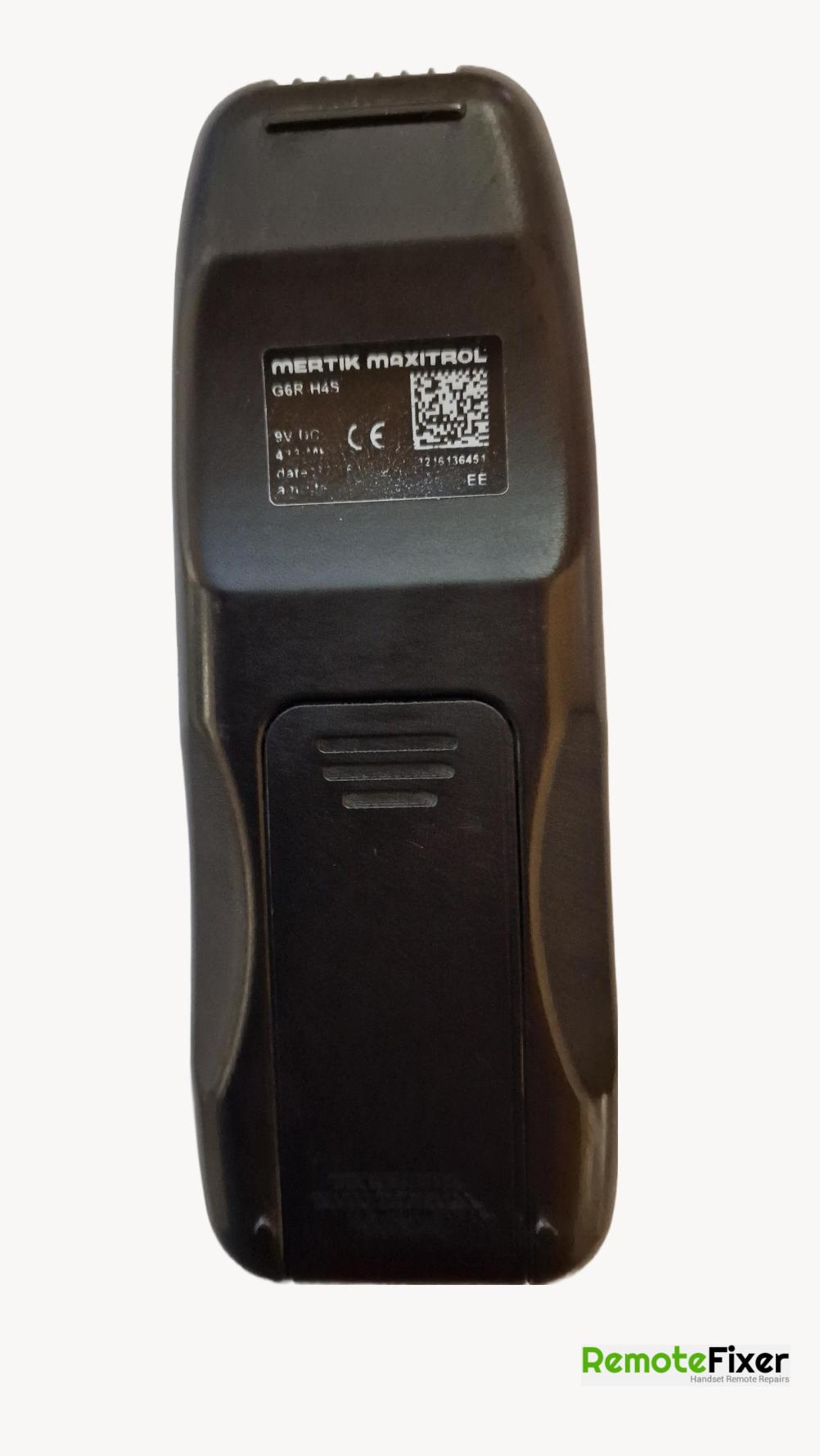 Mertik Maxitrol  Remote Control - Back Image