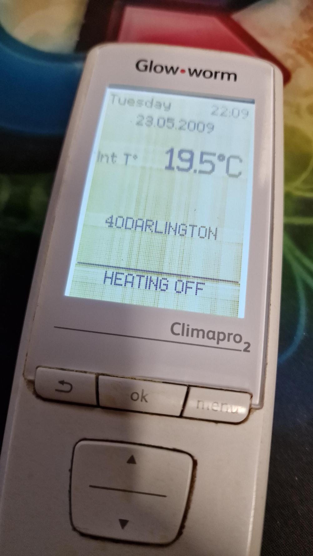 Glow worm  climapro 2 Remote Control - Second Inside Image