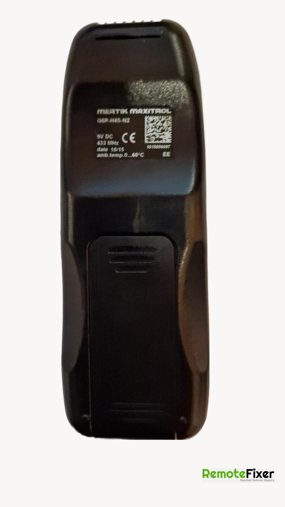 Nu Flame  Remote Control - Back Image