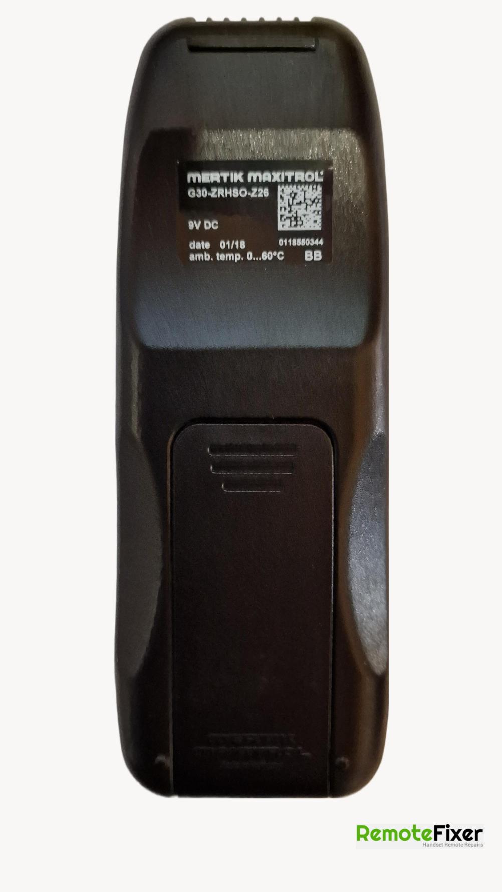 Gazco  EL0239  Remote Control - Back Image