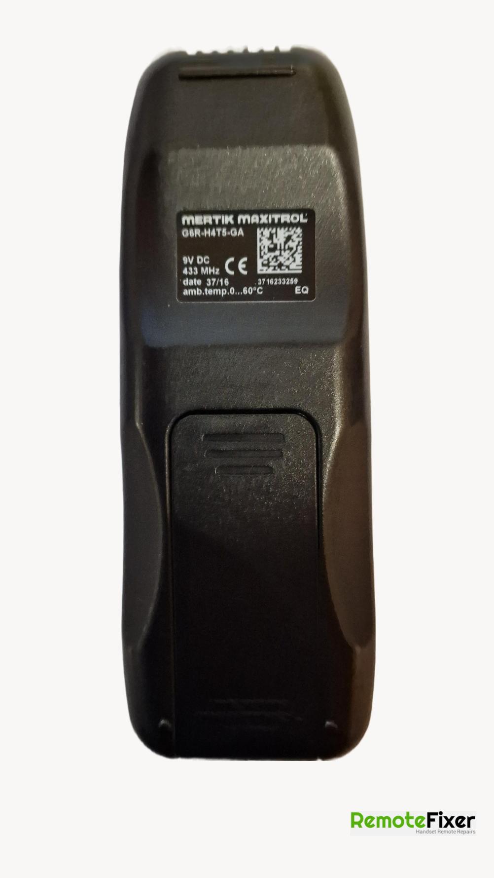 Gazco MERTIK MAXITROL   Remote Control - Back Image