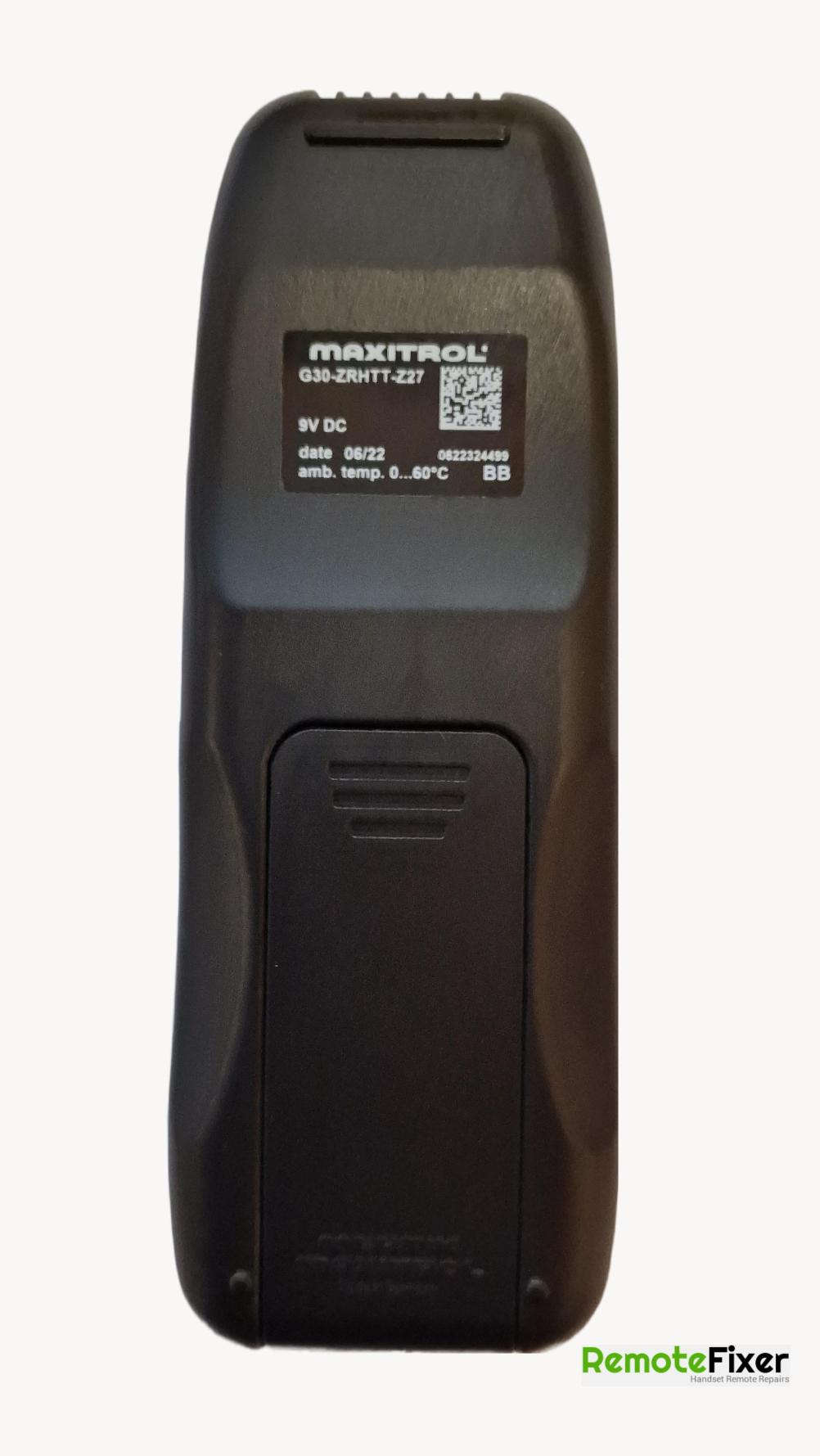Maxitrol   Remote Control - Back Image
