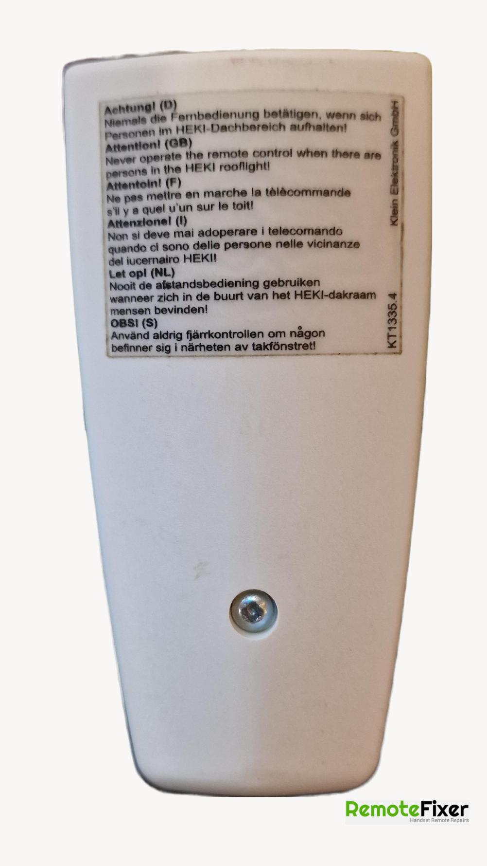 Dometic  Remote Control - Back Image