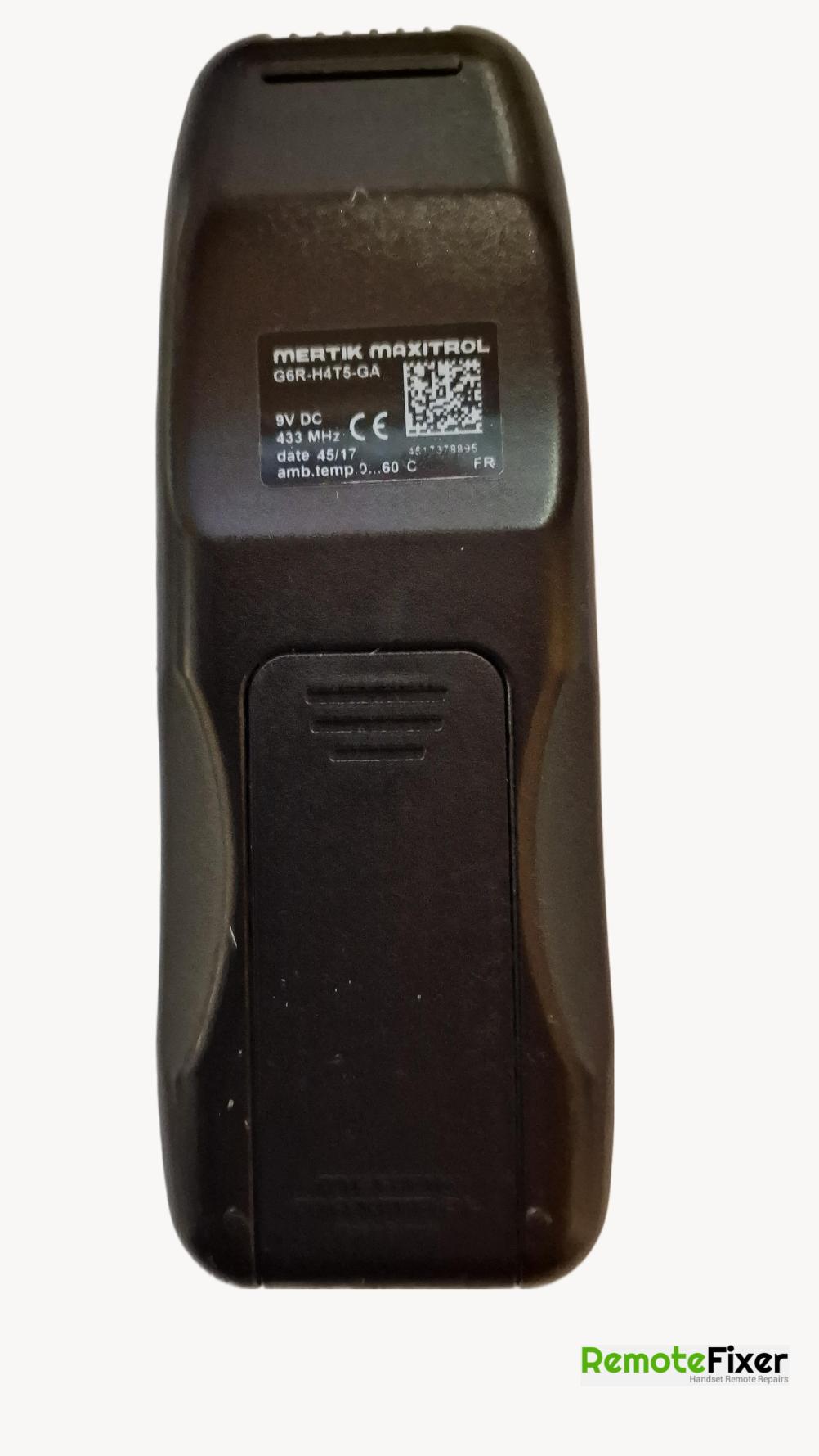 GAZCO  Remote Control - Back Image