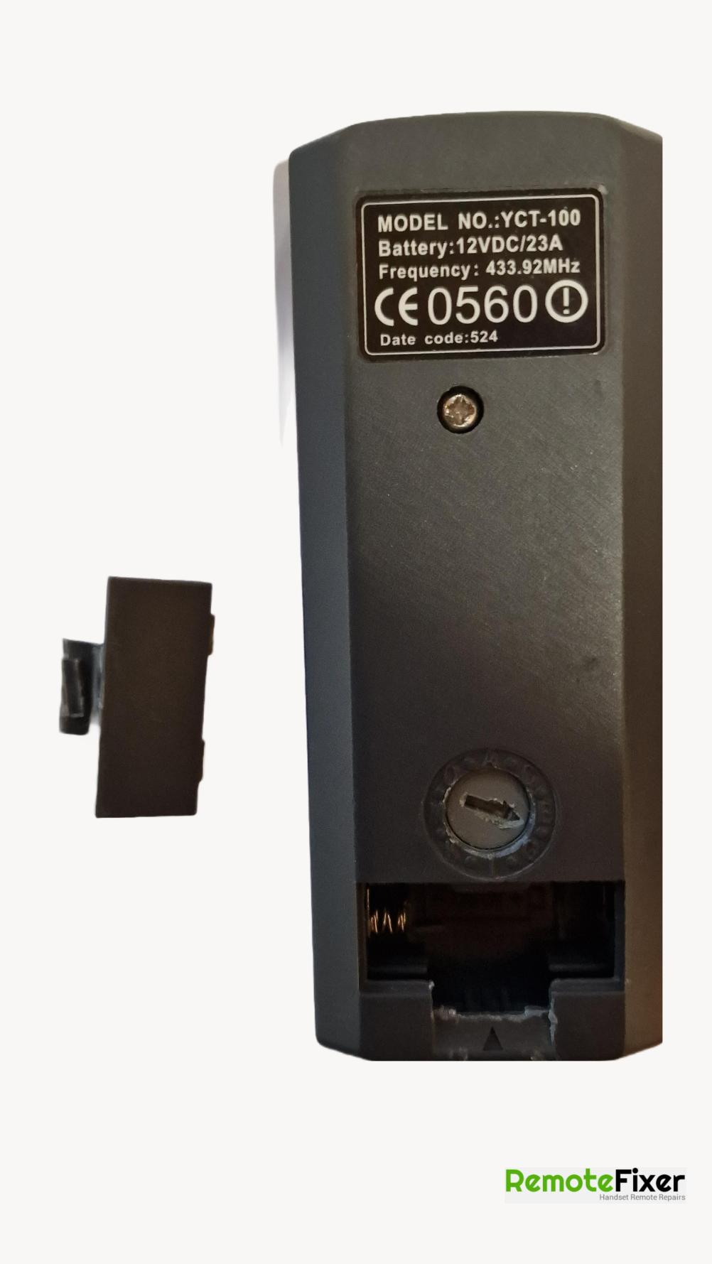 DELONGHI  YCT-100 Remote Control - Back Image