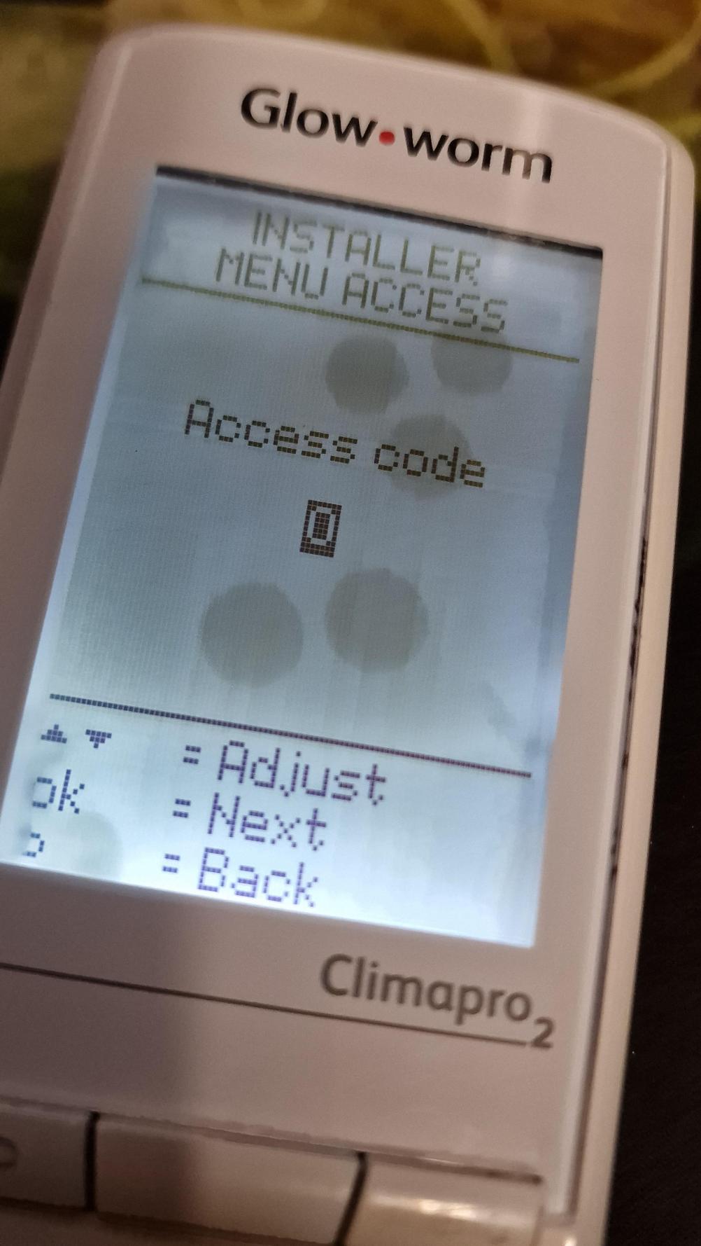 Glow worm climapro2 Remote Control - Inside Image