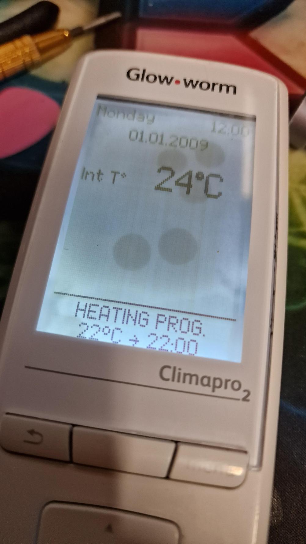 Glow worm climapro2 Remote Control - Second Inside Image