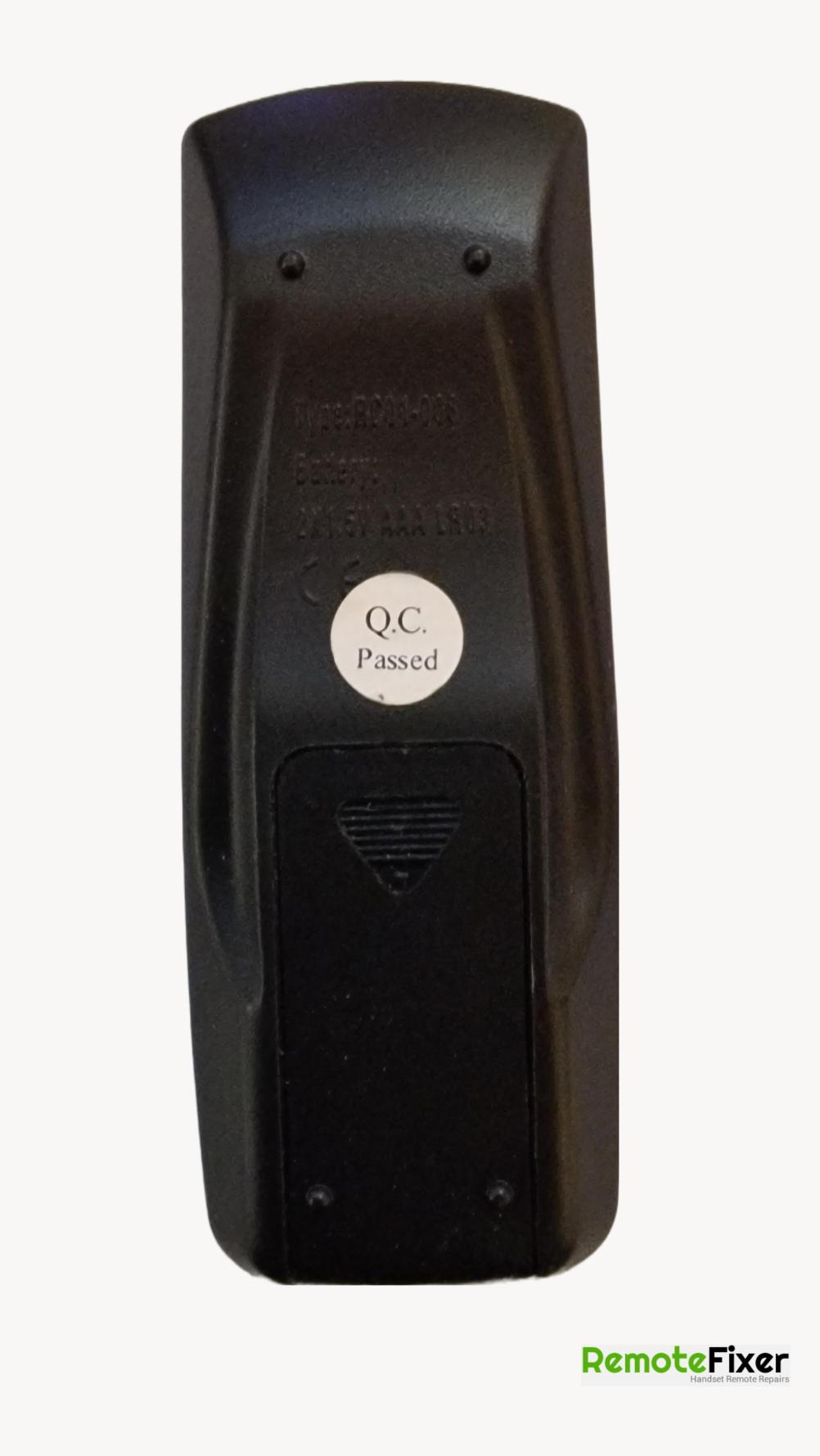 Dimplex RC01-008 (021 variant) Remote Control - Back Image