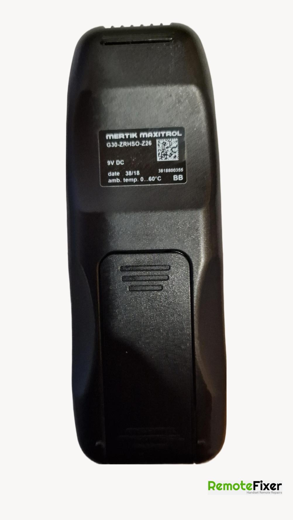 mertik maxitrol  g30 Remote Control - Back Image