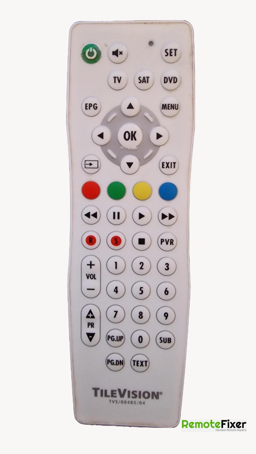 TILEVISON  TVS/ 00485/04 Remote Control - Front Image