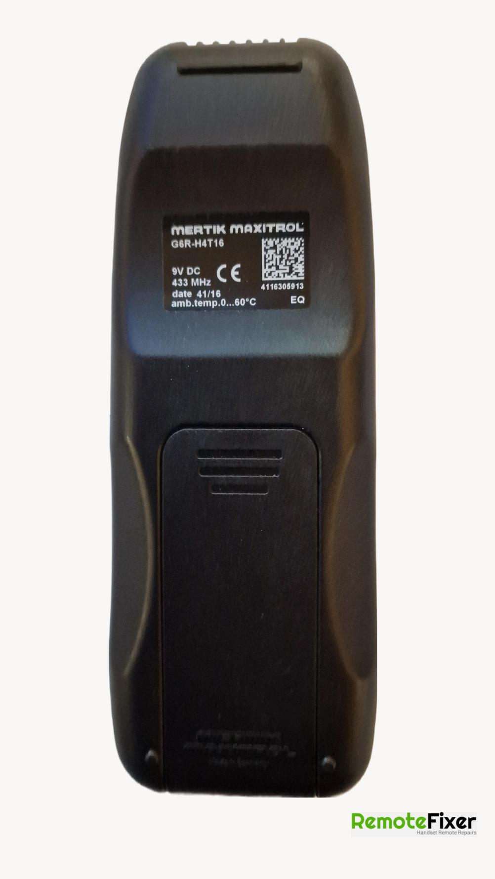 Mertek Maxitrol  Remote Control - Back Image