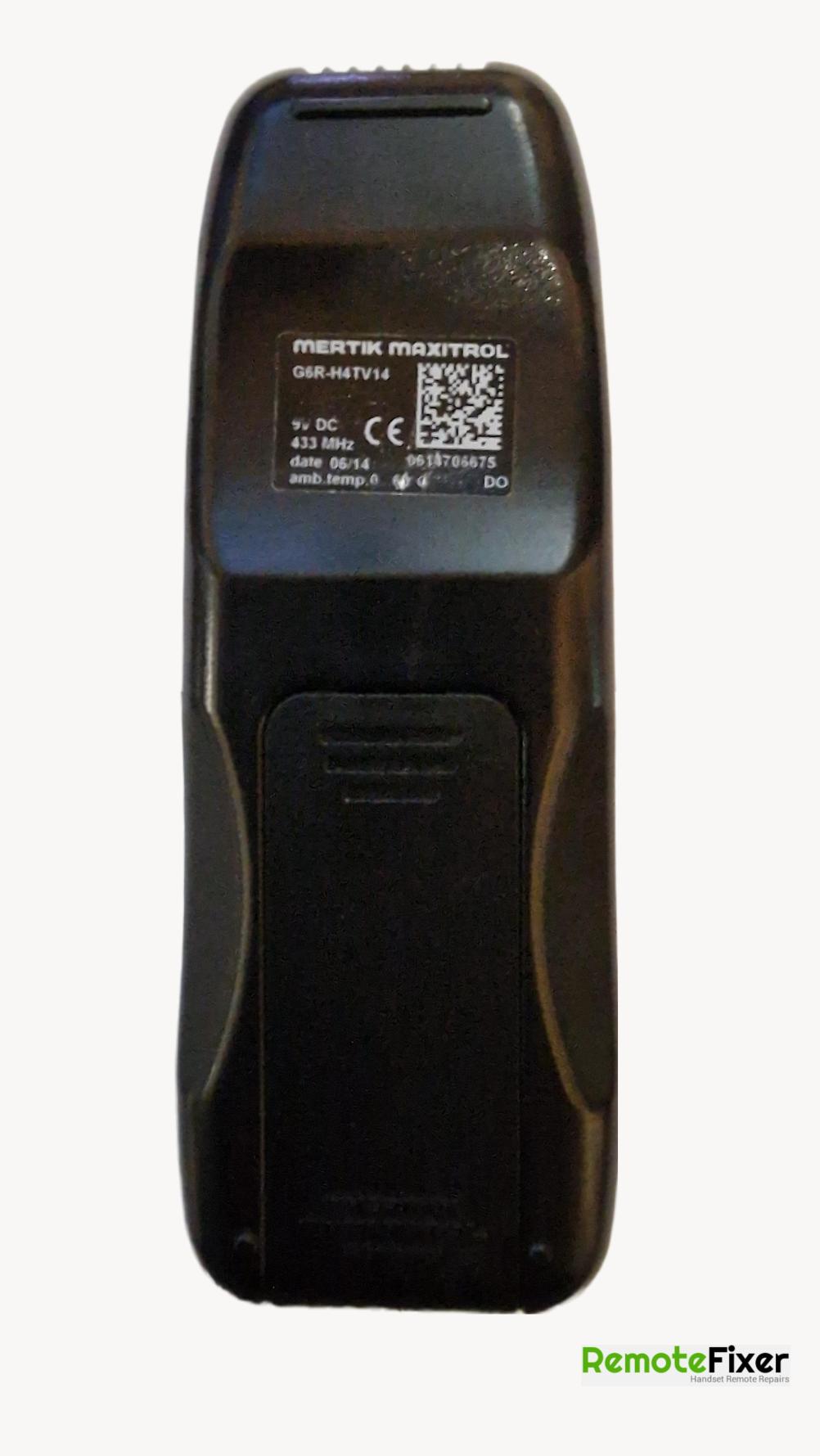 mertik maxitrol remote  G6R-H4TV14 Remote Control - Back Image