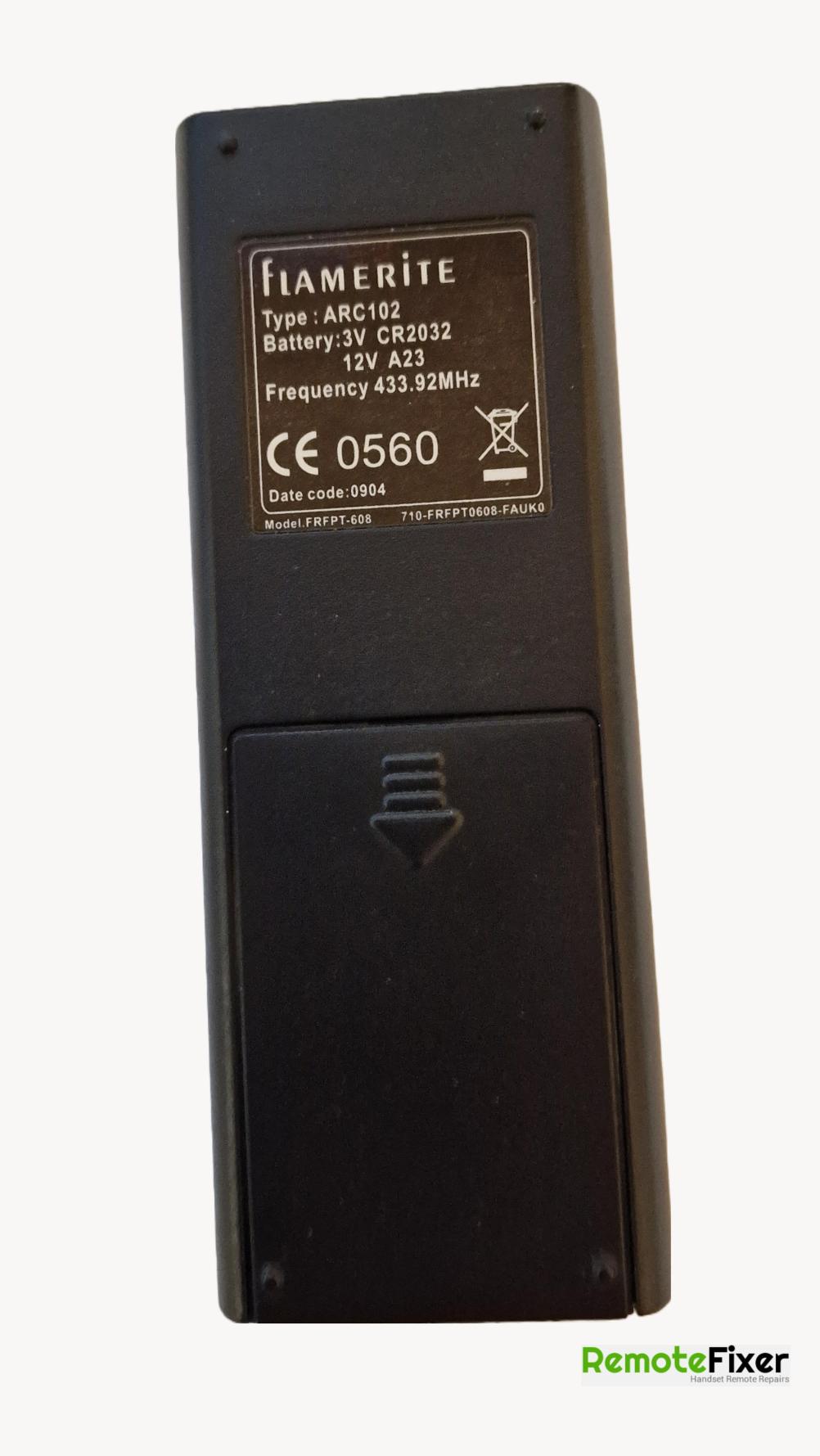 FLAMMERITE  Remote Control - Back Image