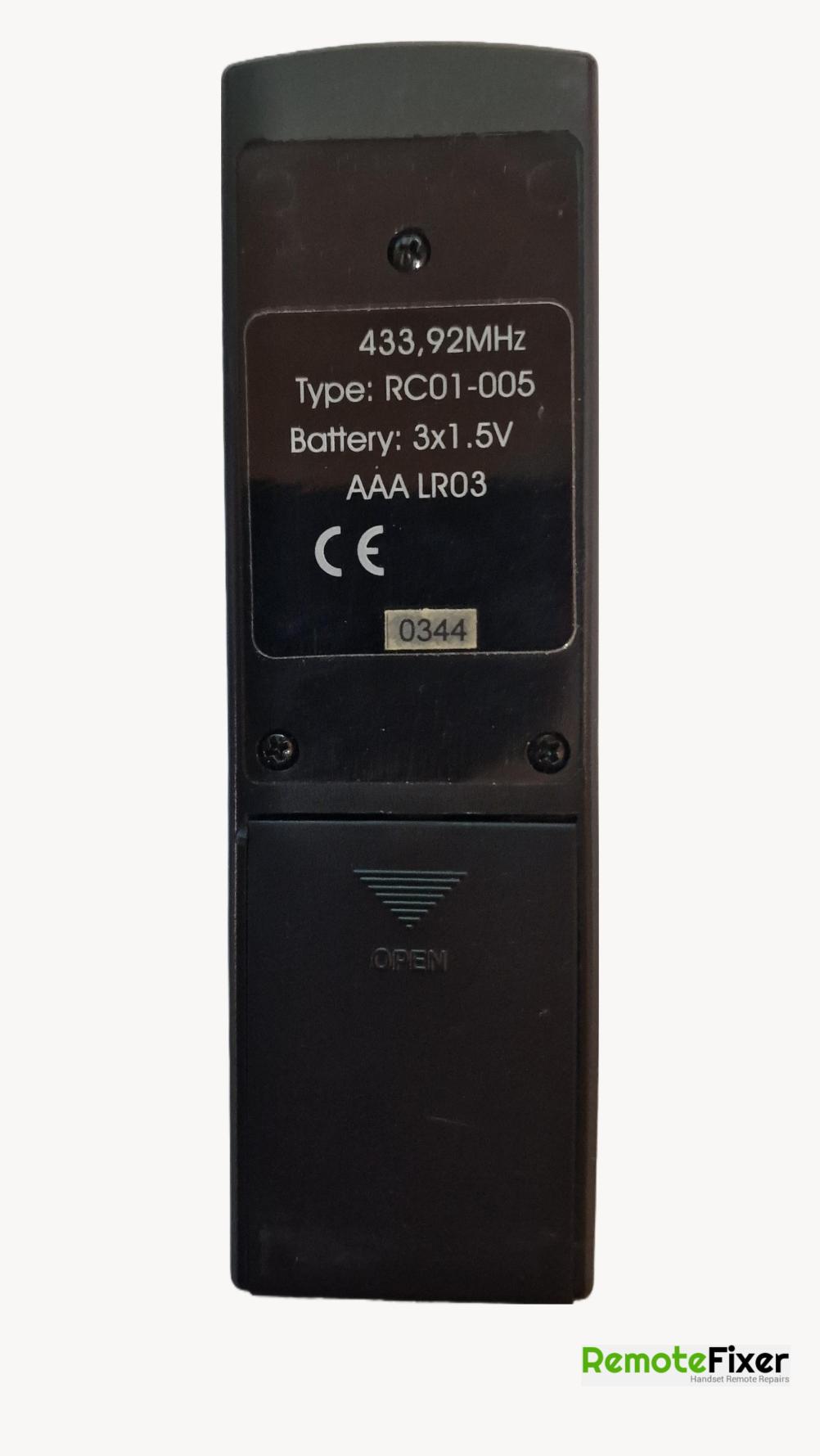 RC01-005  Remote Control - Back Image