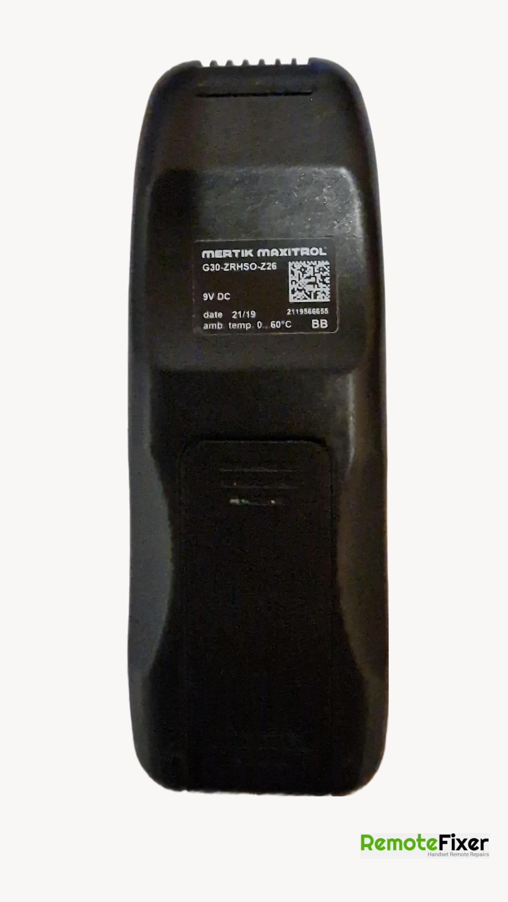 MERTIK MAXITROL Remote Control - Back Image