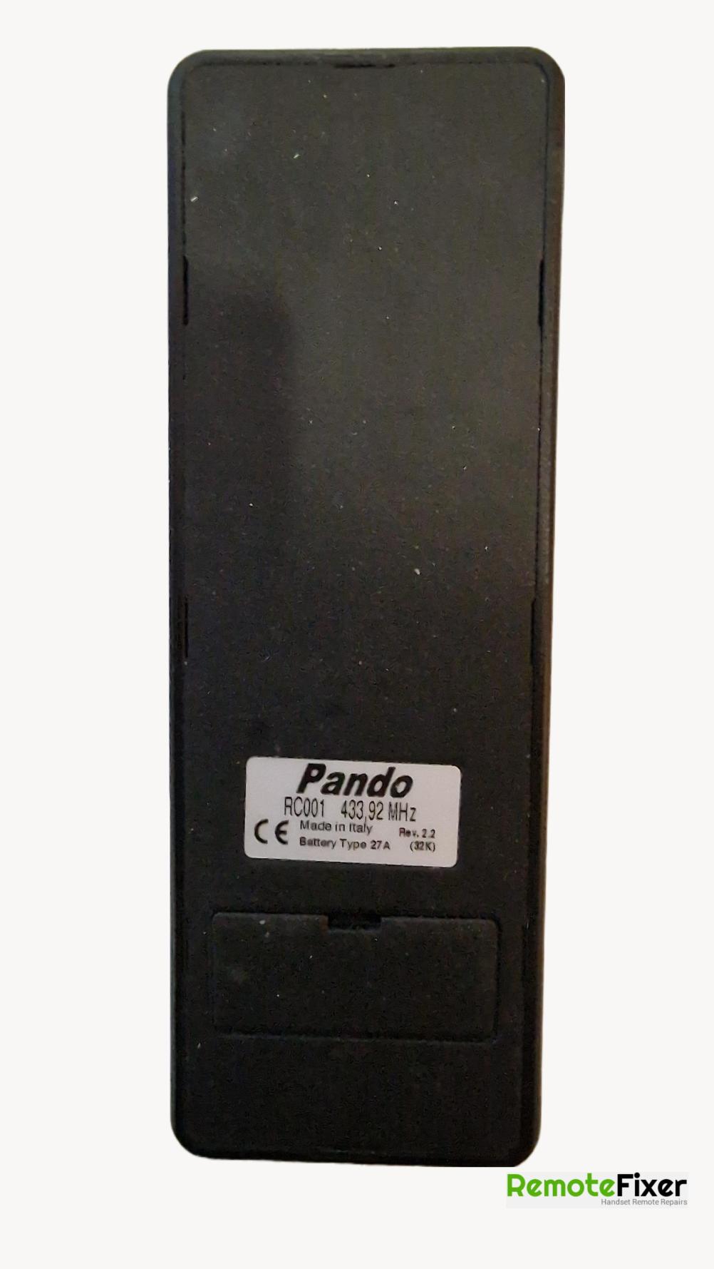 Pando  Remote Control - Back Image
