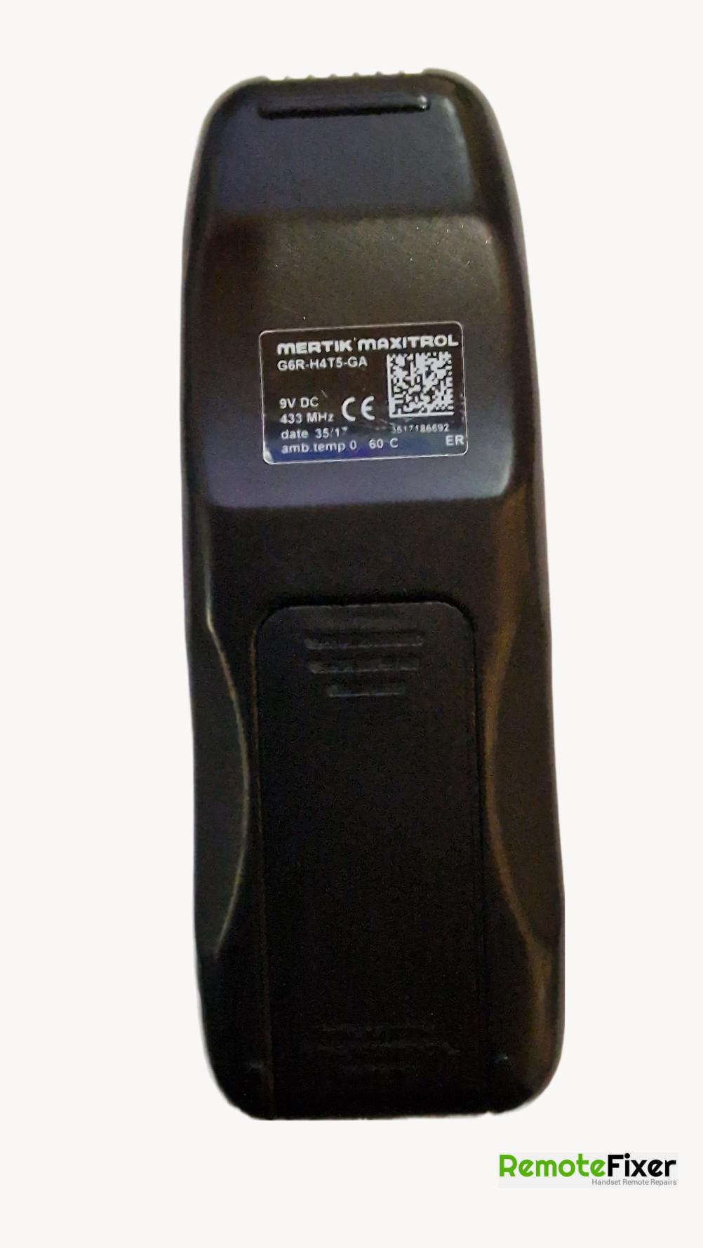 Mertic maxitol   Remote Control - Back Image