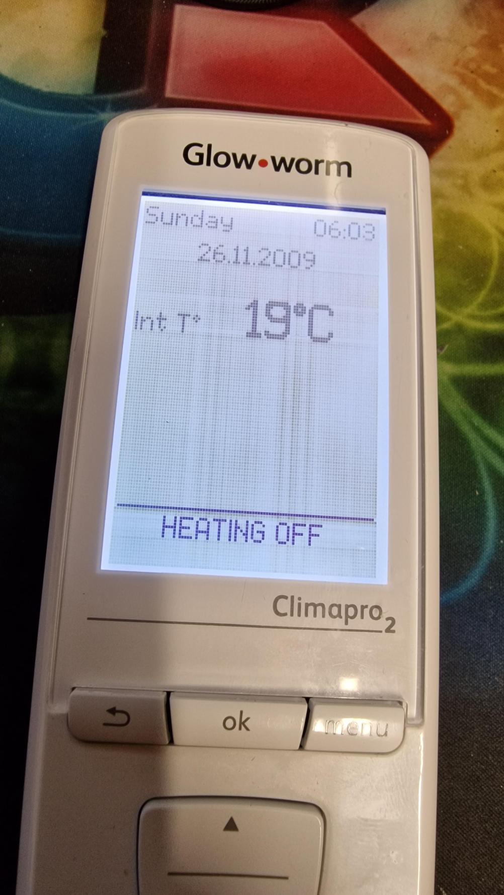 Glow Worm  Climapro 2 Remote Control - Inside Image