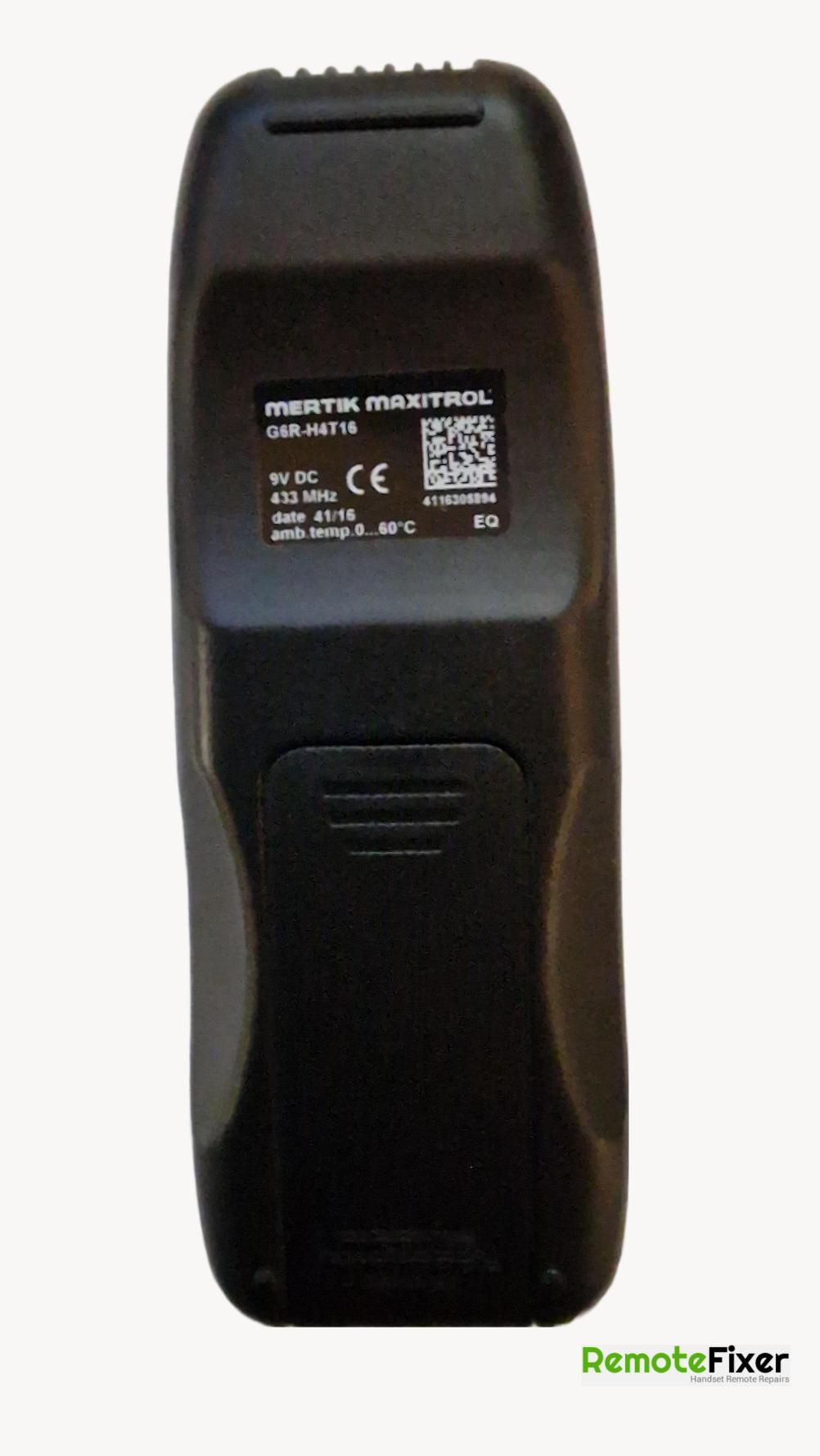 MERTIK MAXITROL  GR6 H4T16 Remote Control - Back Image