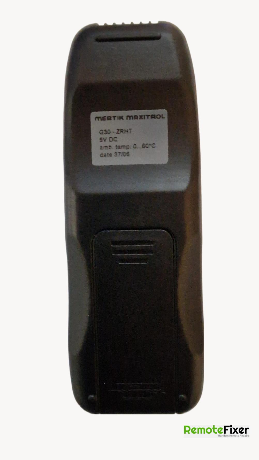 Mertik-Maxitrol  Remote Control - Back Image