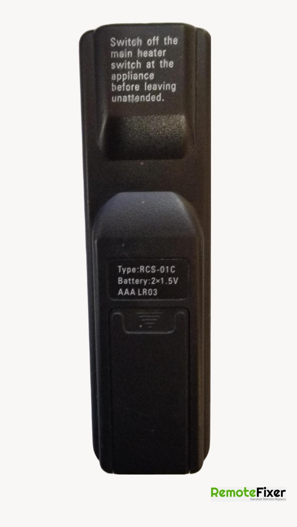 RCS 01C  Remote Control - Back Image