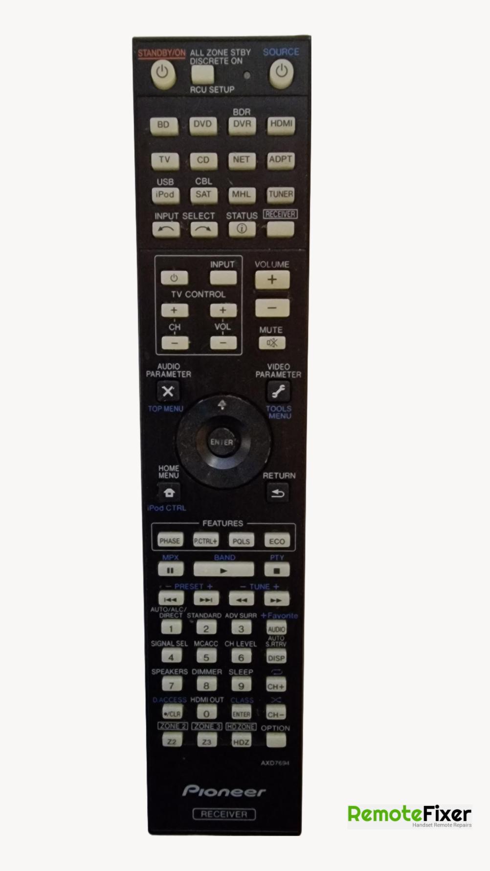 Pioneer  axd7694  Remote Control - Front Image